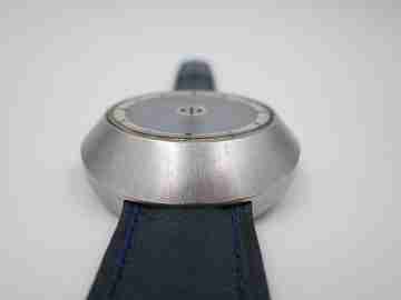 Zodiac Astrographic SST. Automatic. Steel. Mystery blue dial. Calendar. 1970's