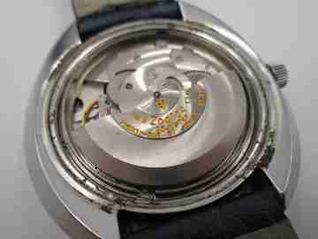 Zodiac Astrographic SST. Automatic. Steel. Mystery blue dial. Calendar. 1970's