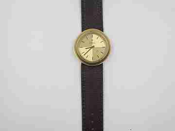 Zodiac LTD 34. Gold plated & stainless steel. Automatic. 1970. Oval case