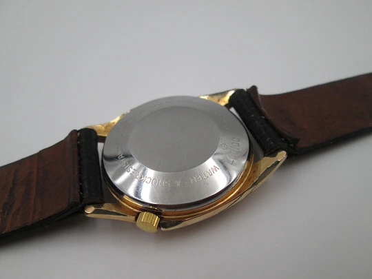 Zodiac Olympos. Steel & gold plated. Calendar. Automatic. Asymmetrical case