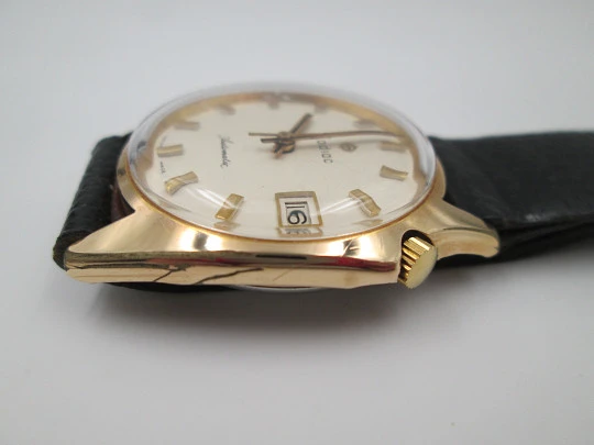 Zodiac Olympos. Steel & gold plated. Calendar. Automatic. Asymmetrical case