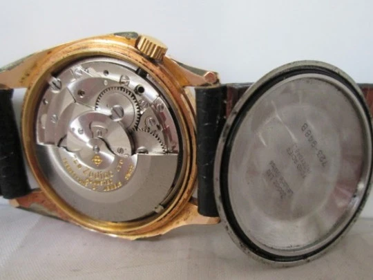 Zodiac Olympos. Steel & gold plated. Calendar. Automatic. Asymmetrical case