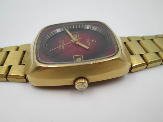 Zodiac SST 36000. 10 microns gold plated. Automatic. Calendar. Bracelet. 1970's