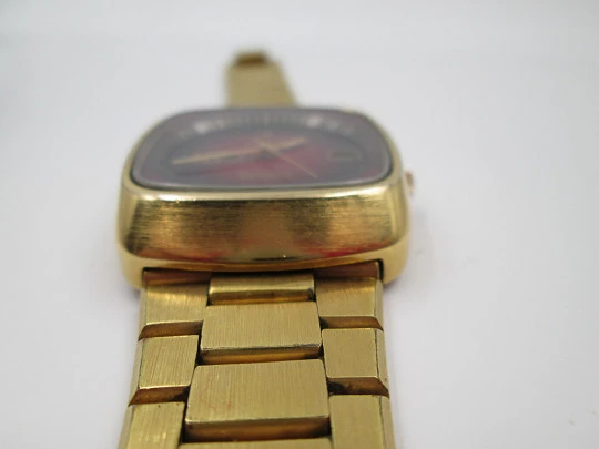 Zodiac SST 36000. Automático. Chapado oro. Calendario. Brazalete. 1970. Suiza
