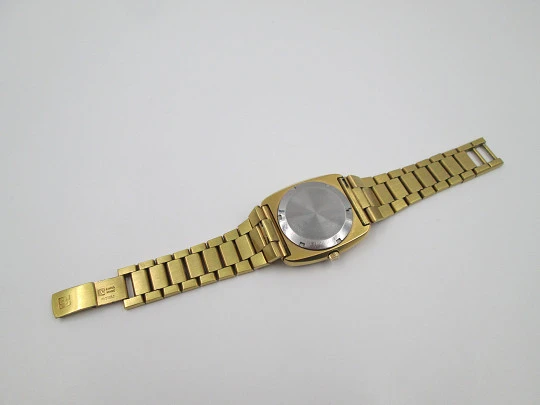 Zodiac SST 36000. Automático. Chapado oro. Calendario. Brazalete. 1970. Suiza