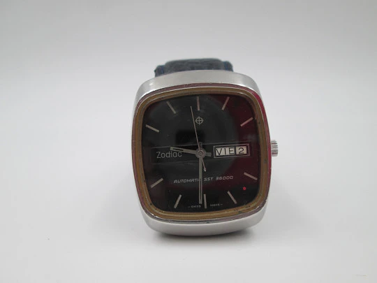 Zodiac SST 36000. Stainless steel. Automatic. 1970's. Date & day. Swiss