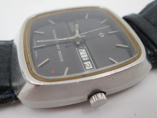 Zodiac SST 36000. Stainless steel. Automatic. 1970's. Date & day. Swiss