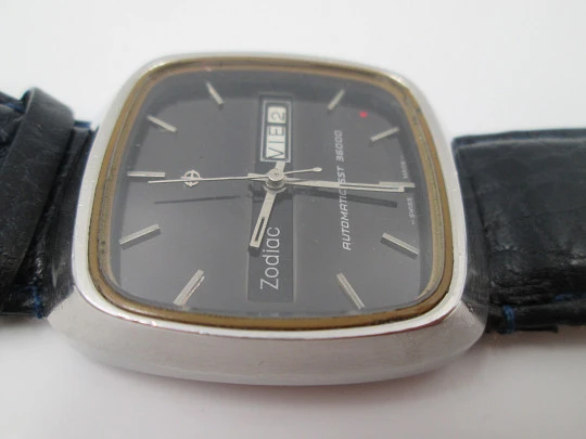 Zodiac SST 36000. Stainless steel. Automatic. 1970's. Date & day. Swiss