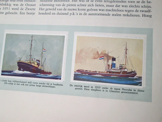 Zwervers op zee (Wanderers in the sea) picture card album. 1950. Holland