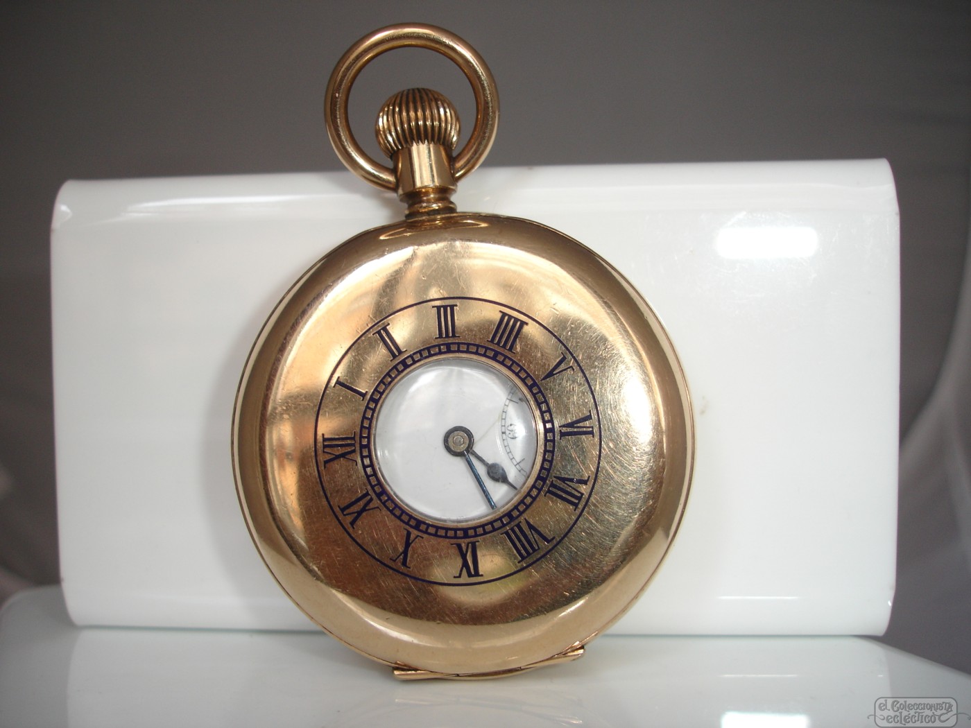 Reloj Bolsillo Cazador Chapado Oro El Coleccionista Ecl ctico