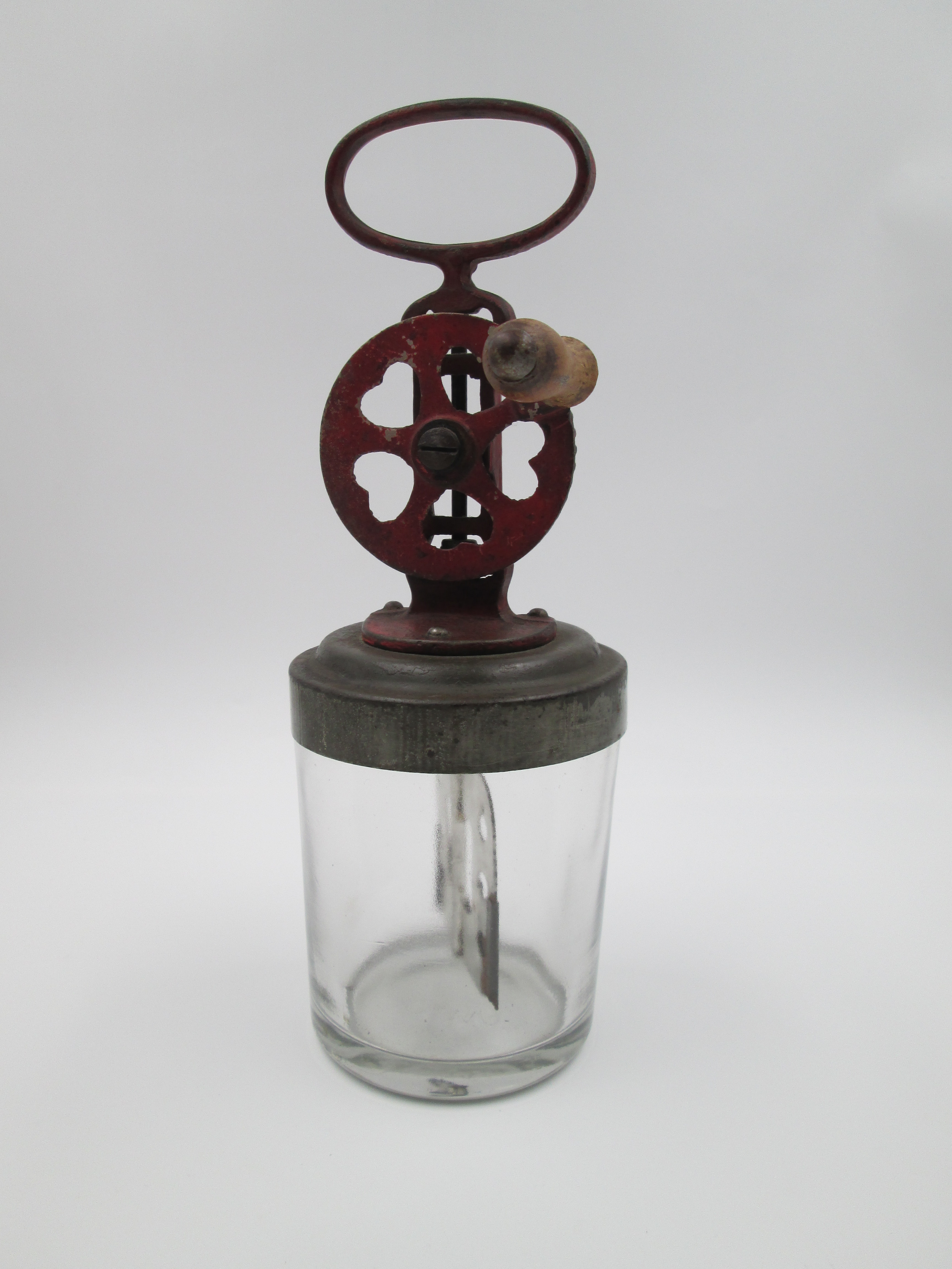 elma hand crank blender iron wood and glass 1930s spain