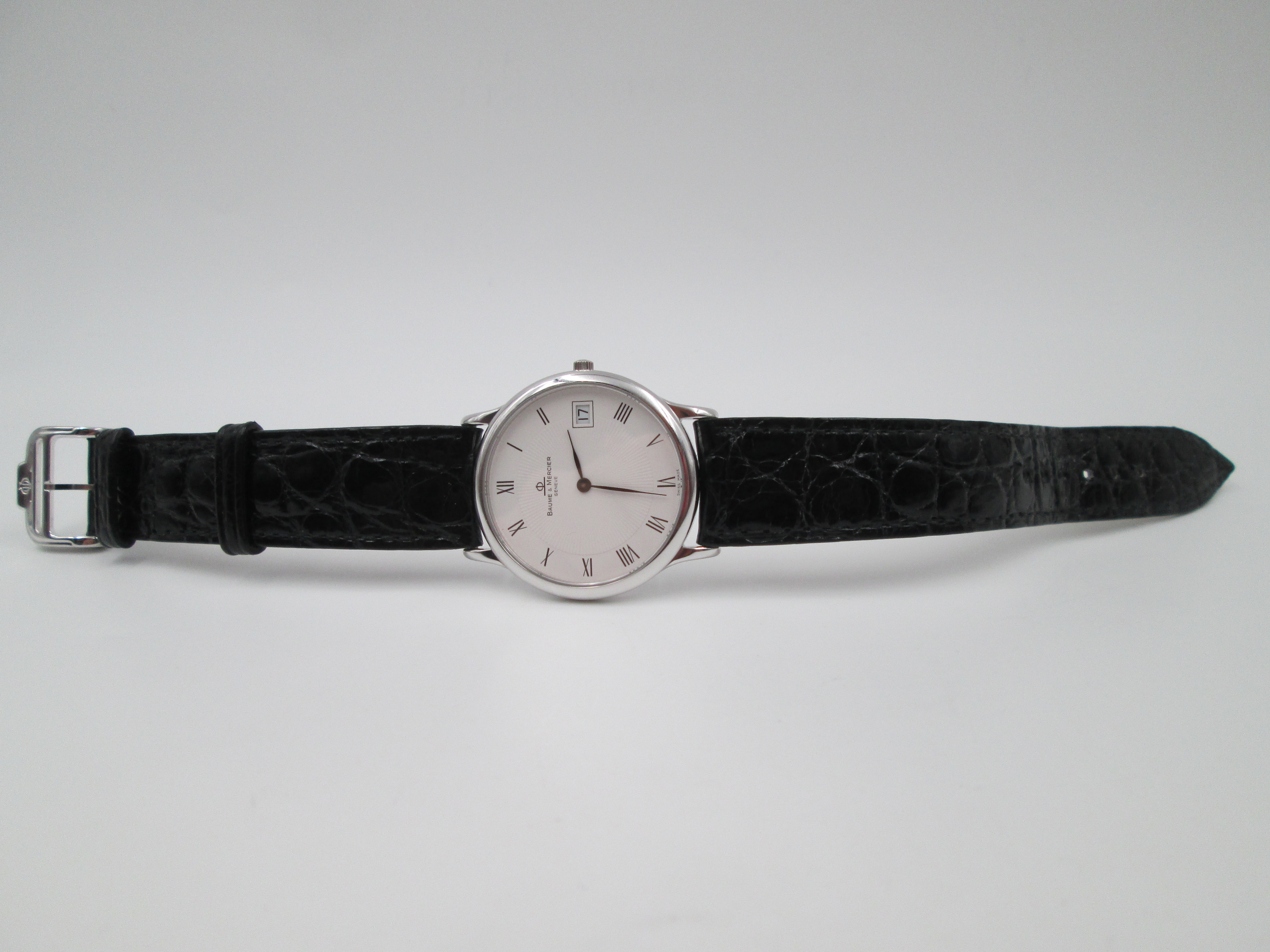 Baume And Mercier Classic Unisex Wristwatch 18k White Gold El