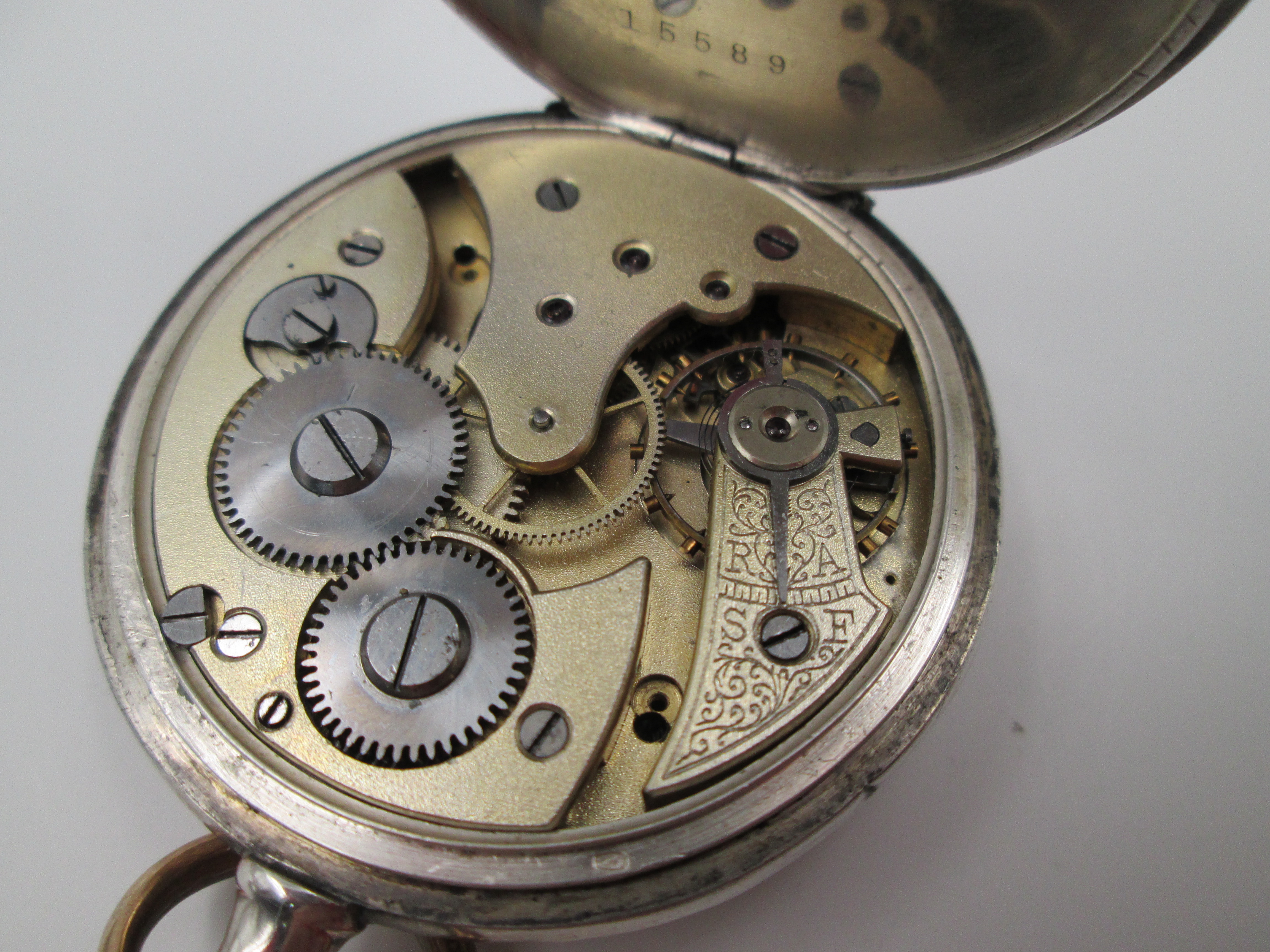 Sterling silver wind online up pocket watch