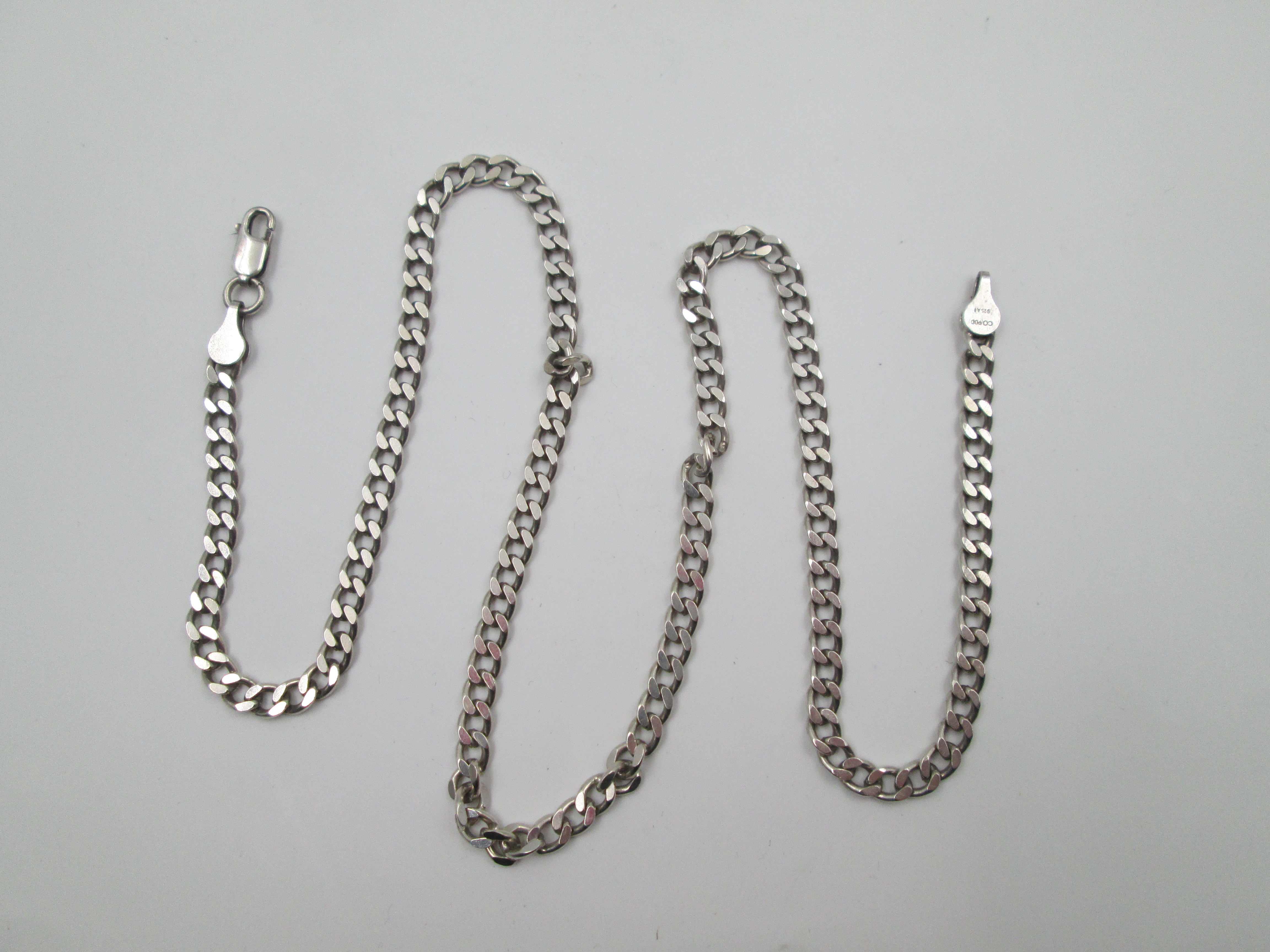 その他 gla chain SILVER Men's 925 Sterling Silver Curb Link Chain Necklace 080 Gauge