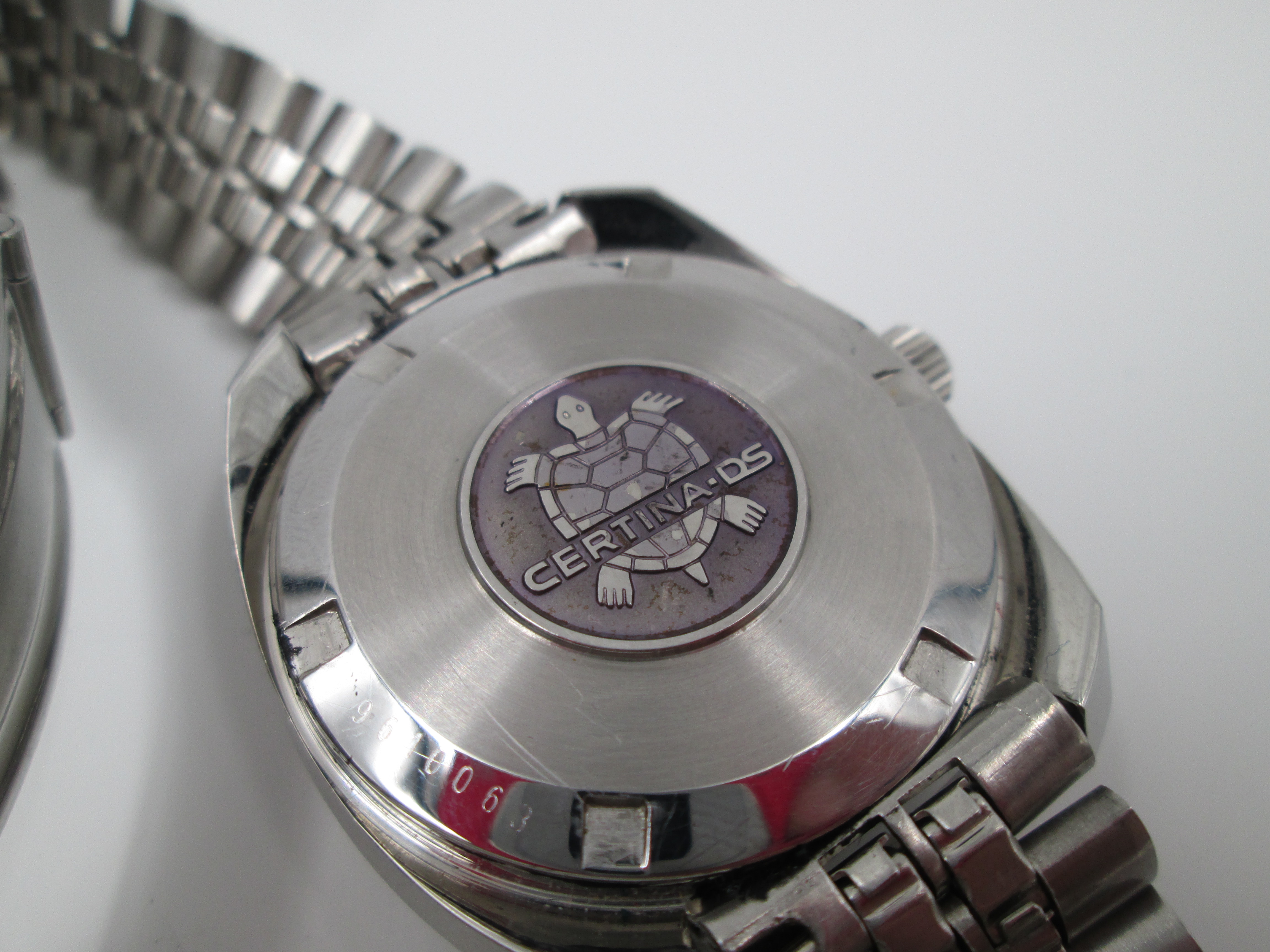 Certina Ds2 Turtle Steel Manual Wind Blue Dial 1970s El