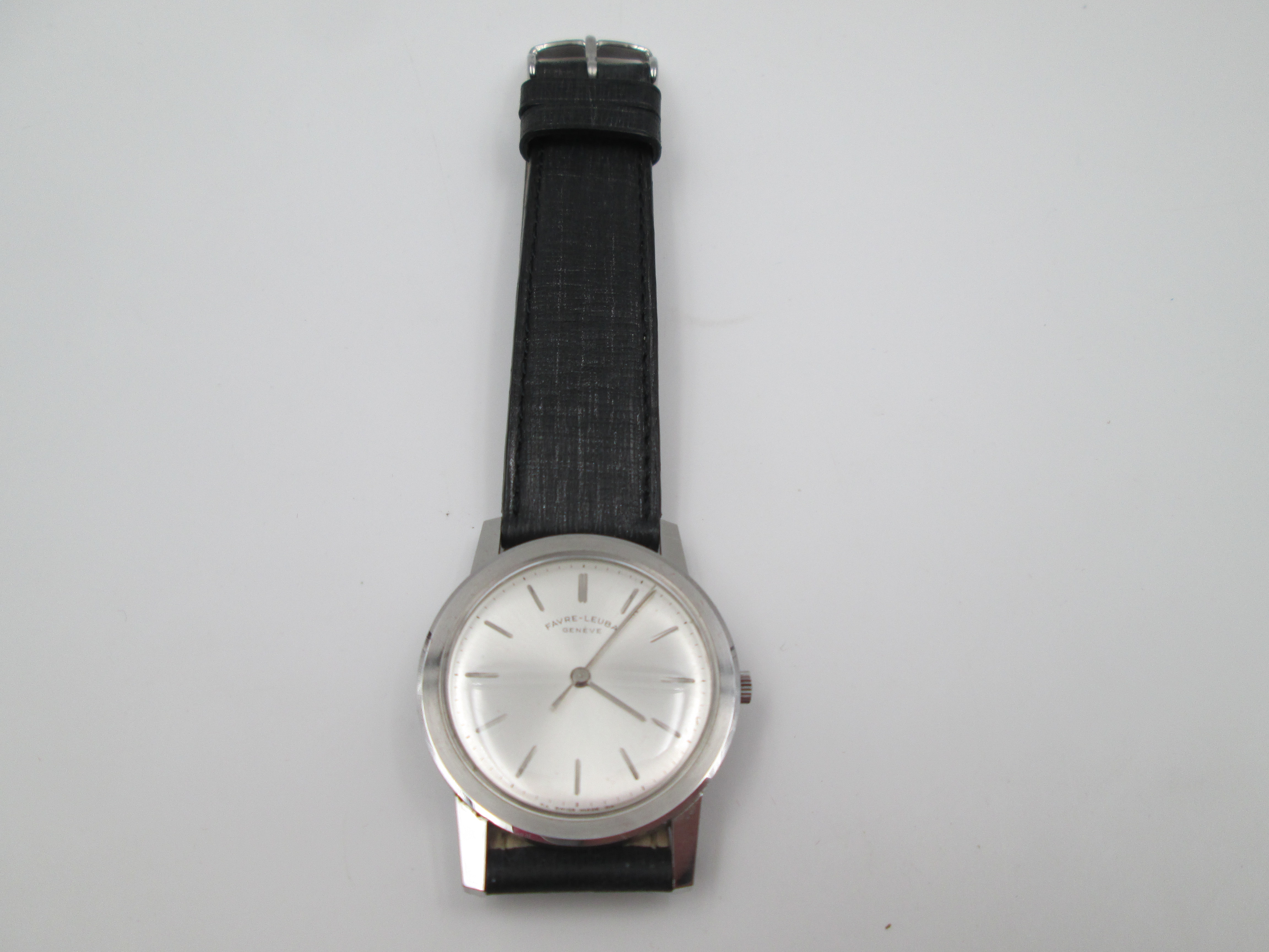 Favre Leuba Geneve Stainless Steel Manual Winding Grey Dial El