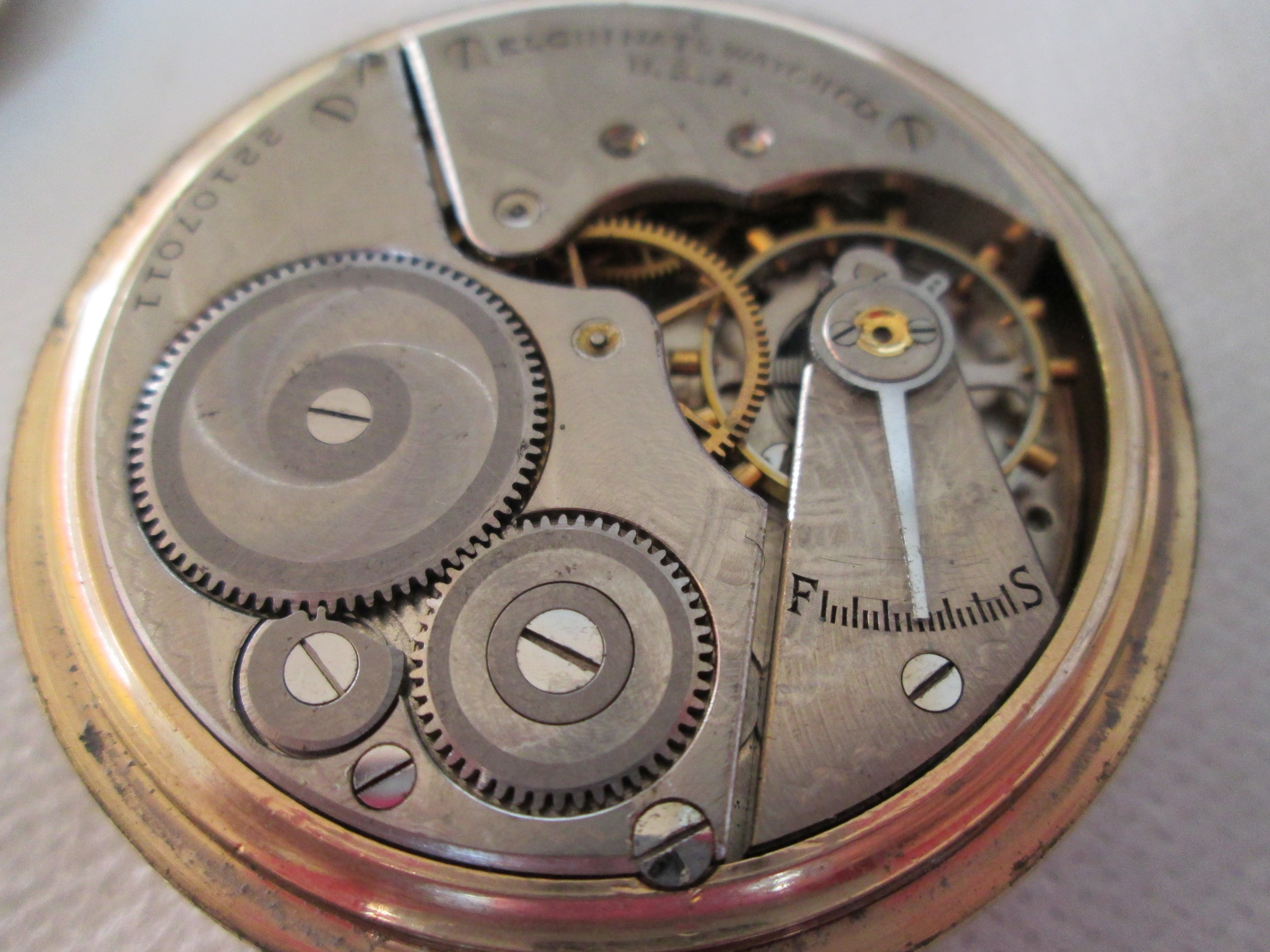 Elgin Gold Plated Case Stem Wind Open Face 1930s Usa El