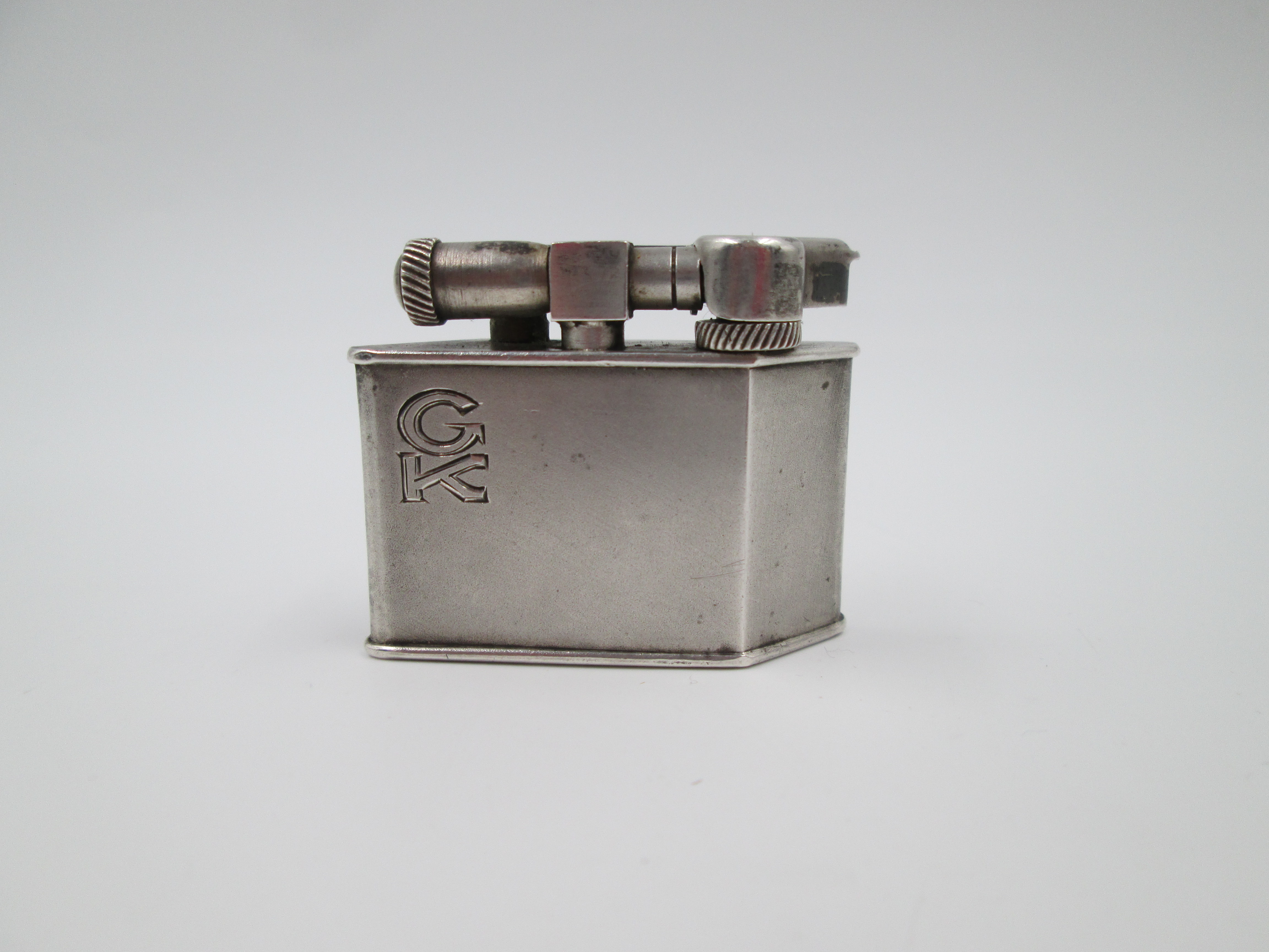 Antiguo Plateado Zippo Mechero Lighter Gas Mechero de Benzina Encendedor  Ee.uu.