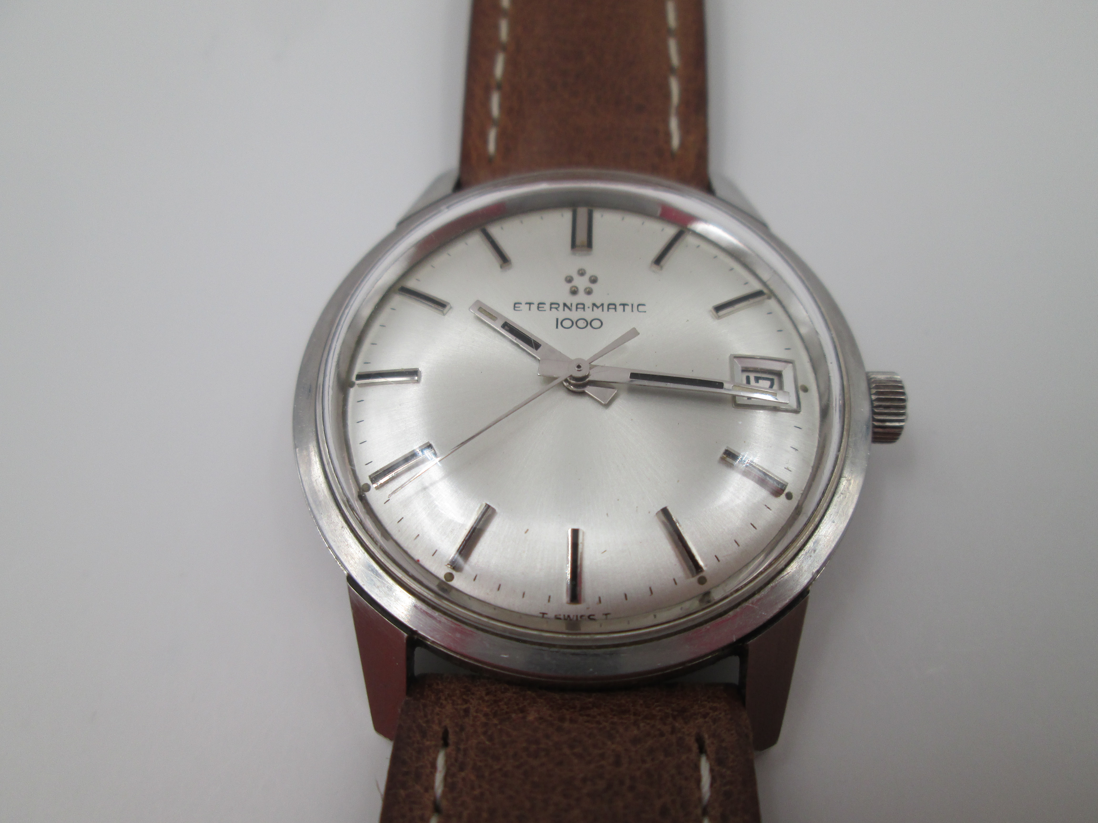 Eterna Matic 1000 Automatic Steel Calendar Original Cover El Coleccionista Eclectico
