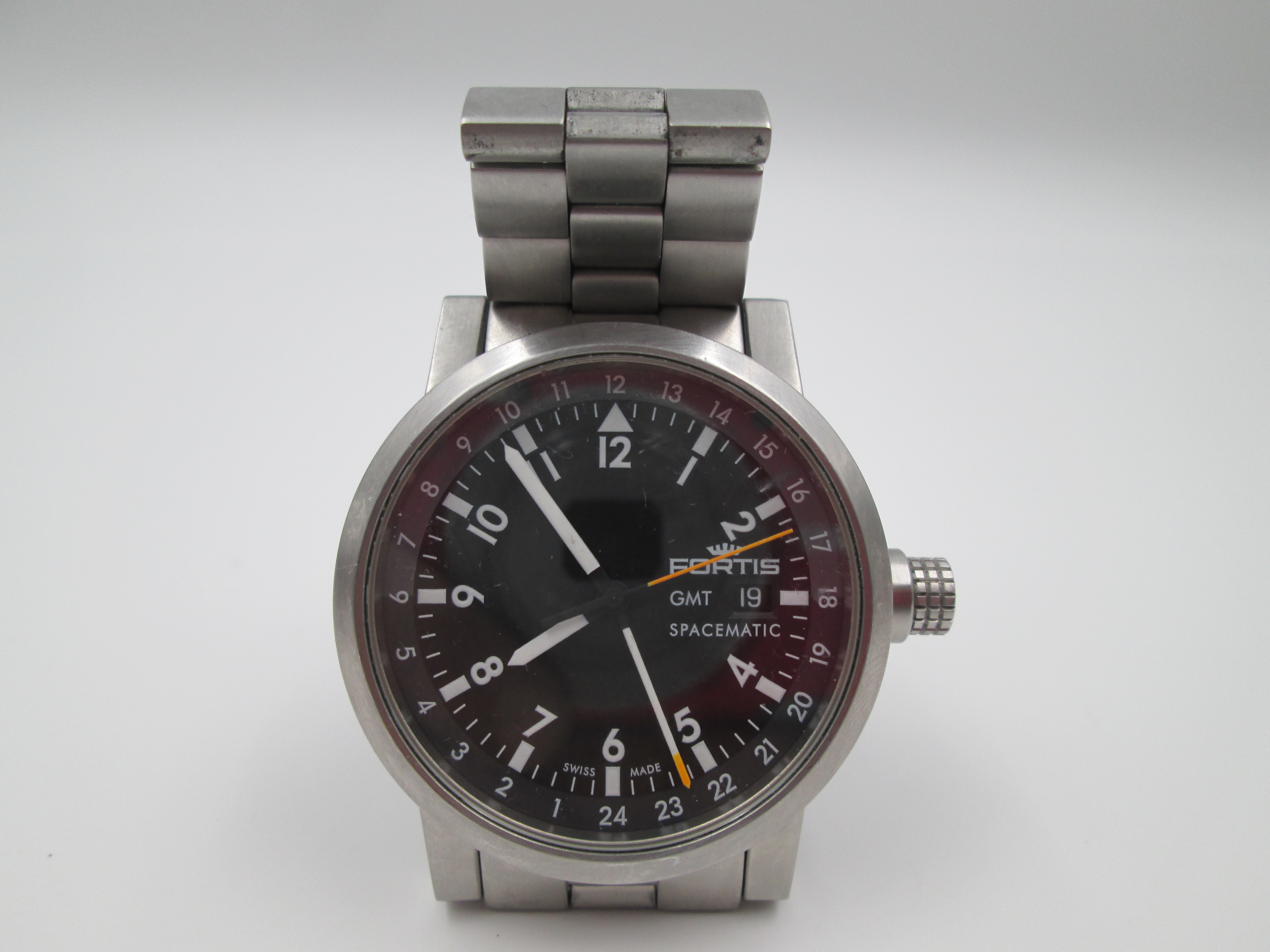 Fortis Spacematic Gmt Calendar Steel Bracelet 20 Atm El