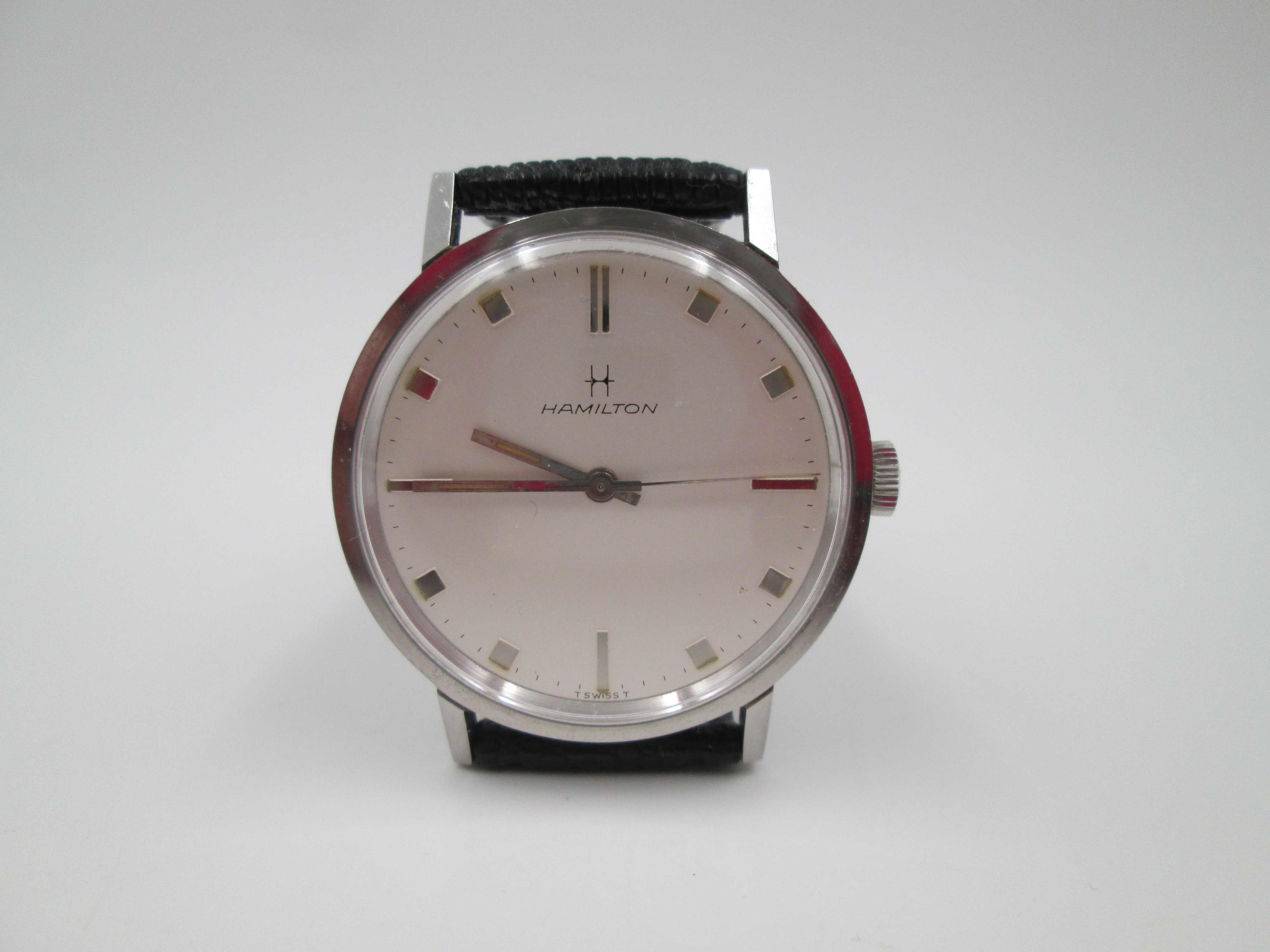 hamilton wristwatch stainless steel manual wind 1960s