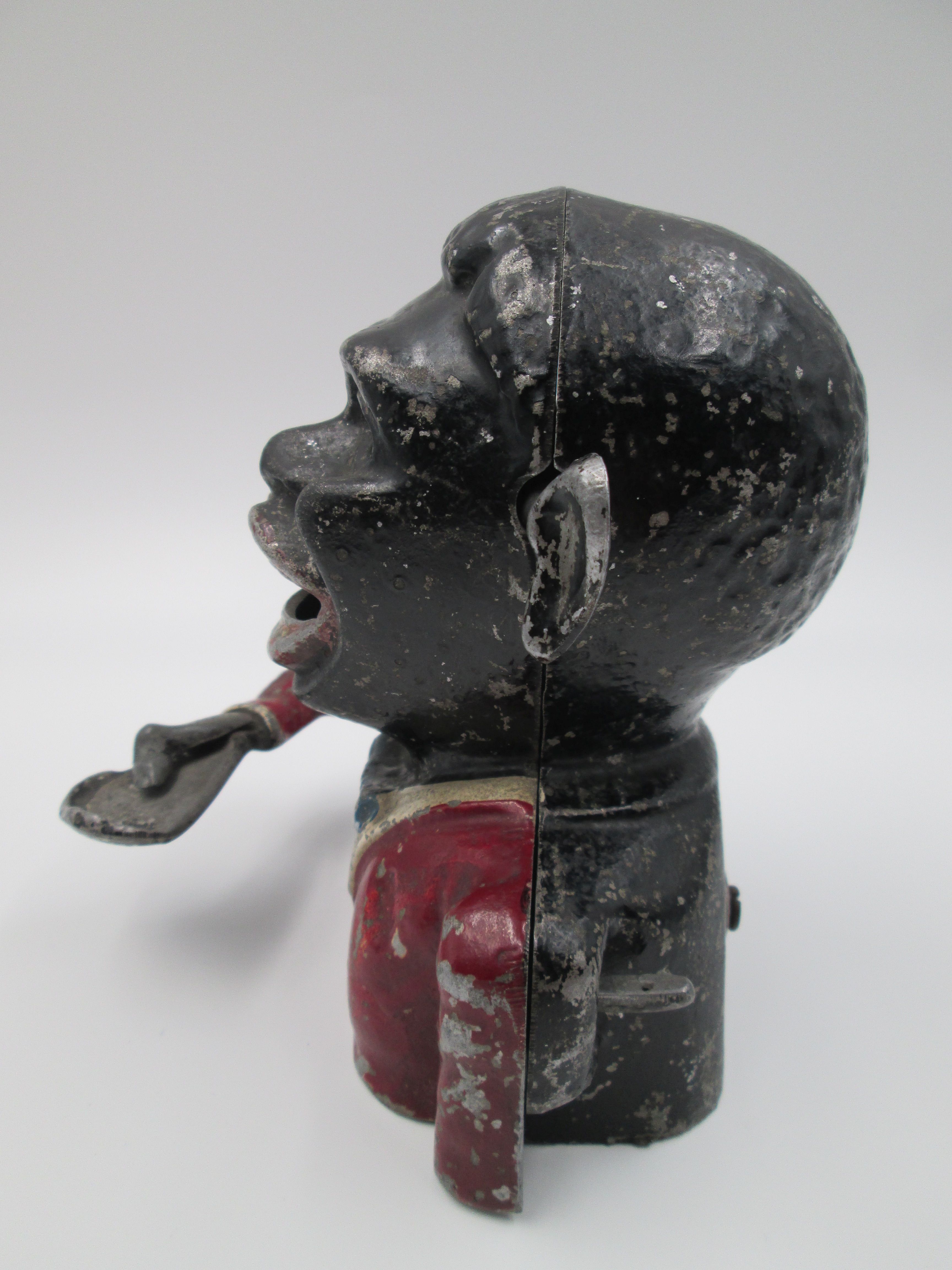 starkie's jolly nigger coin bank cast alloy 1950 england