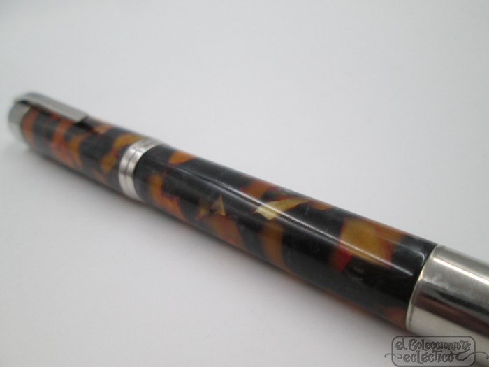 visconti pericle brown marble resin and silver plated metal 2001 italy