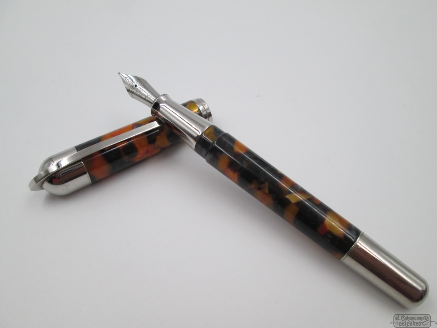Visconti Pericle Brown Marble Resin And Silver Plated Metal 2001