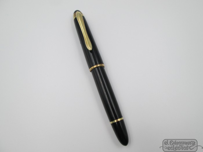 Rare Geha 760 Black Celluloid And Gold Plated 14k Gold Nib