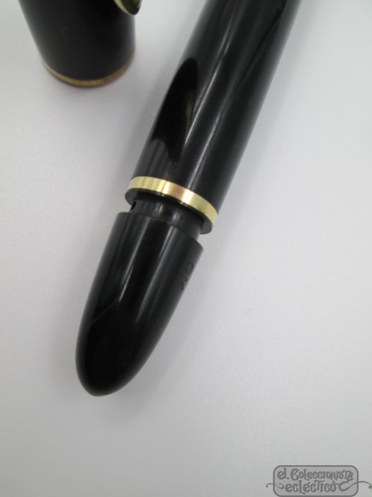 rare geha 760 black celluloid and gold plated 14K gold nib 1950