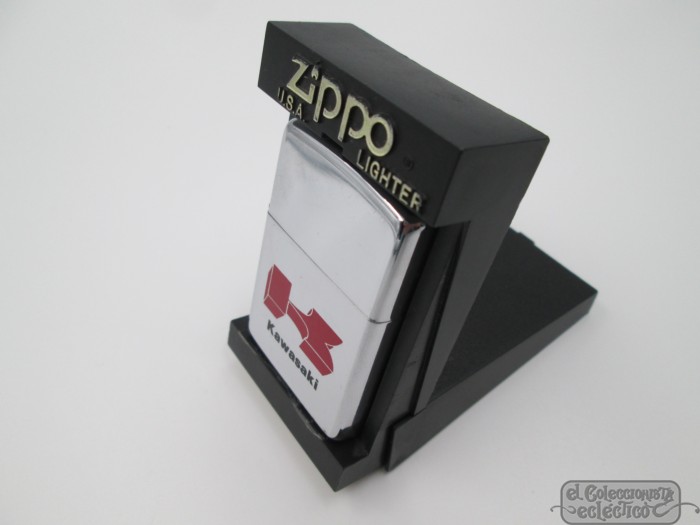 zippo kamasaki 1990 petrol box silver plated brass