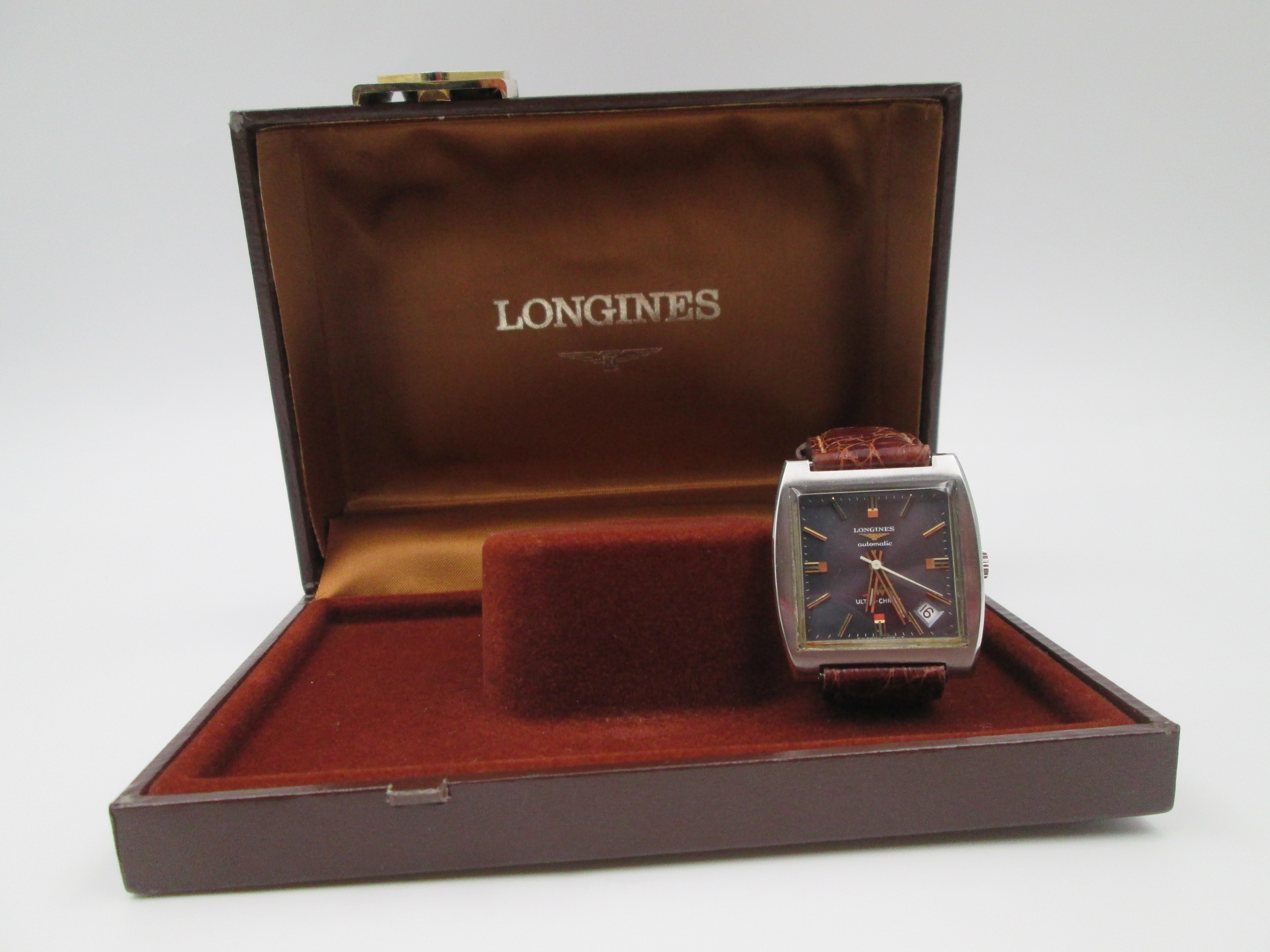 longines ultra chron steel automatic calendar 1980s