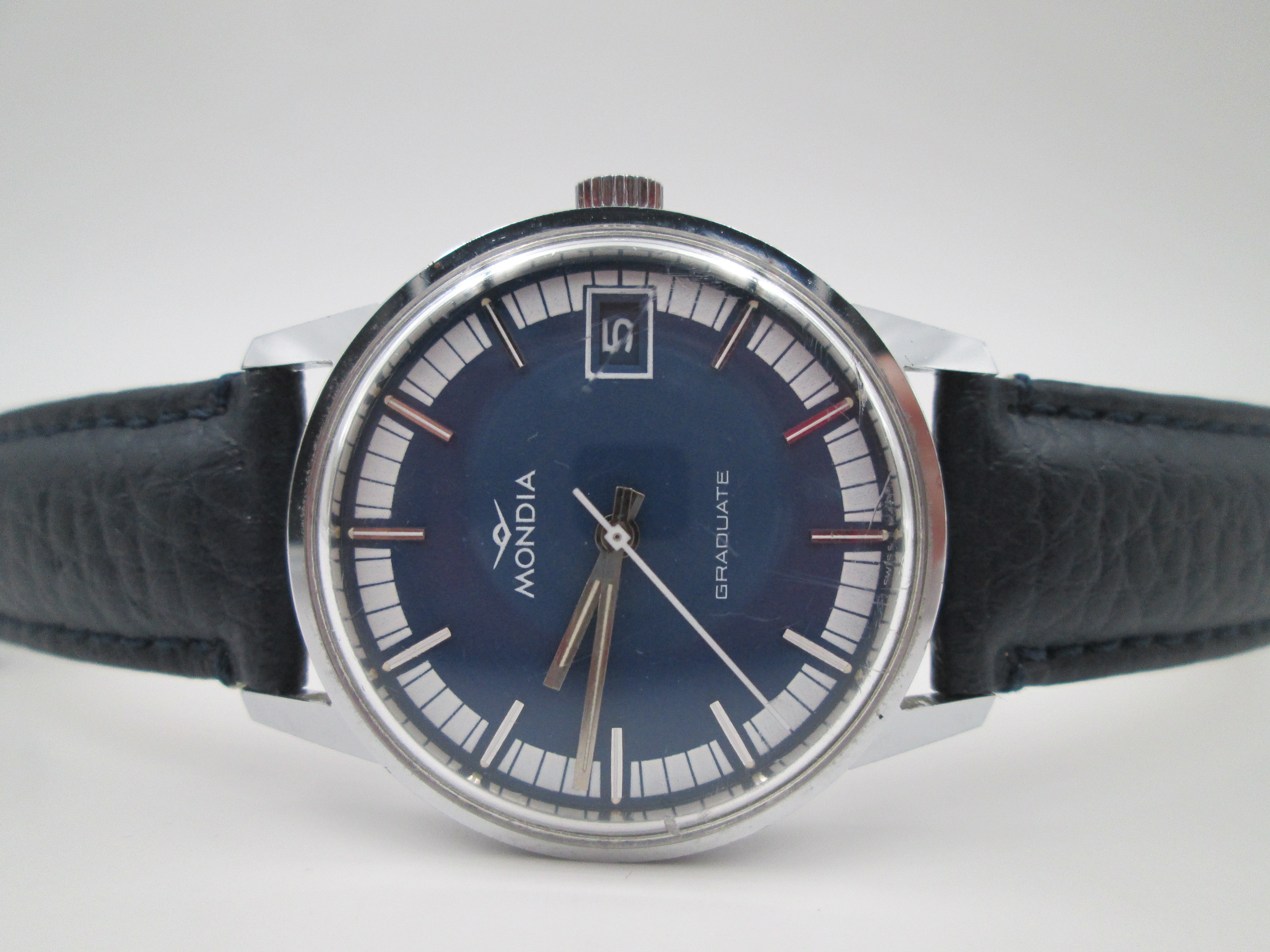 Mondia Graduate Steel Chromed Metal Manual Wind Bitone Dial | El 
