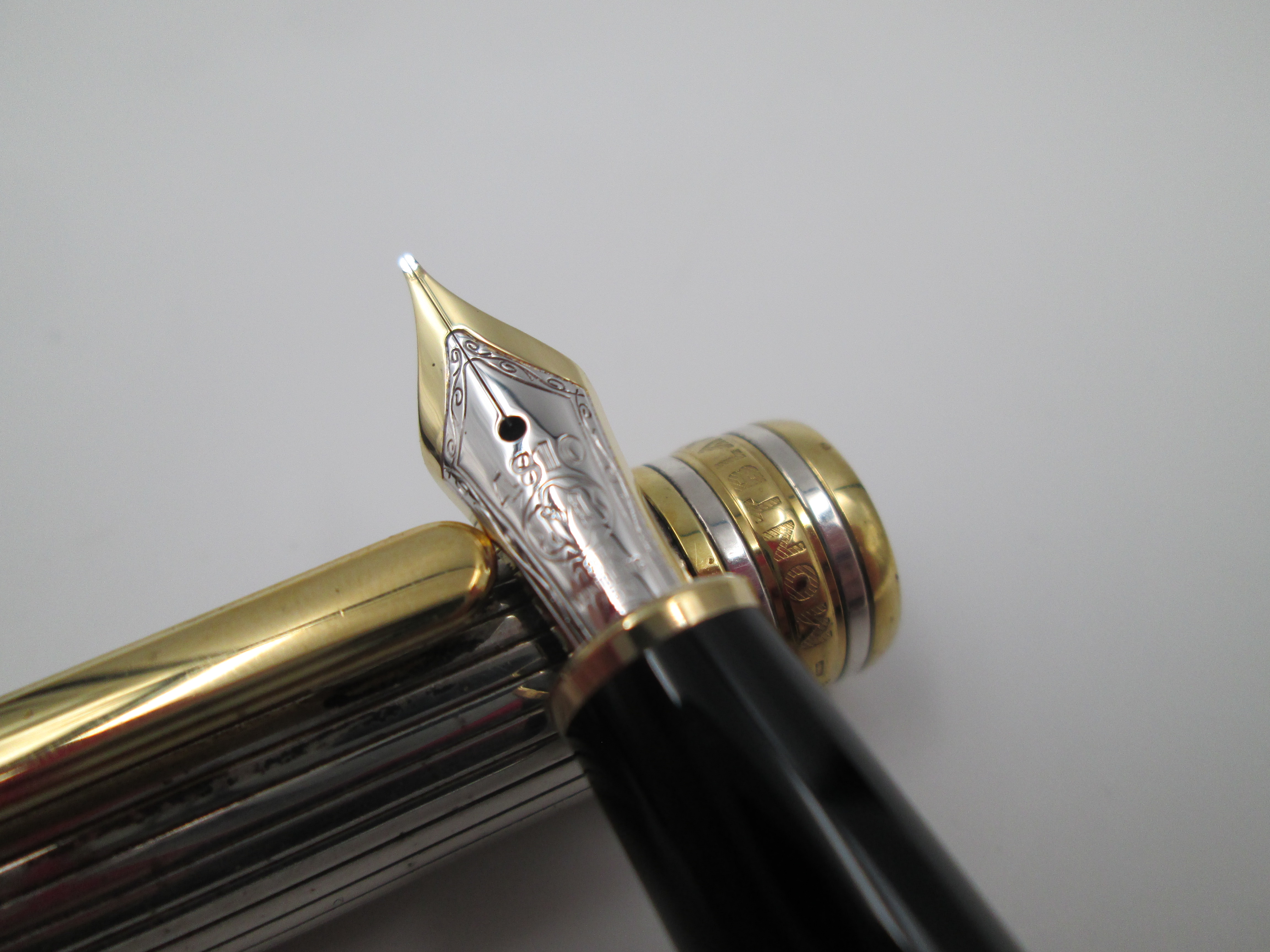 Montblanc 144 Solitaire, 925 silver, 18K nib, converter