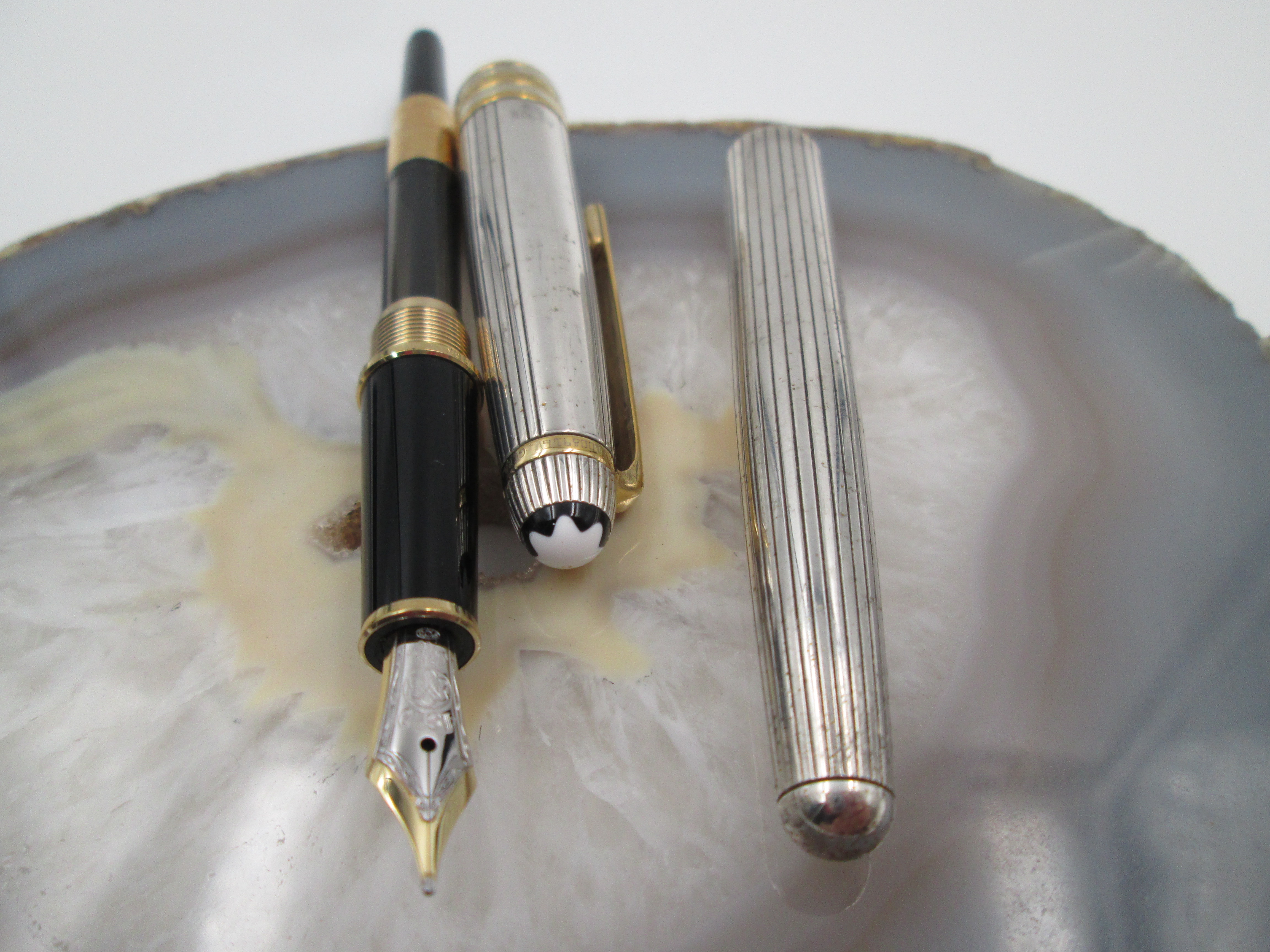 Montblanc 144 Solitaire, 925 silver, 18K nib, converter