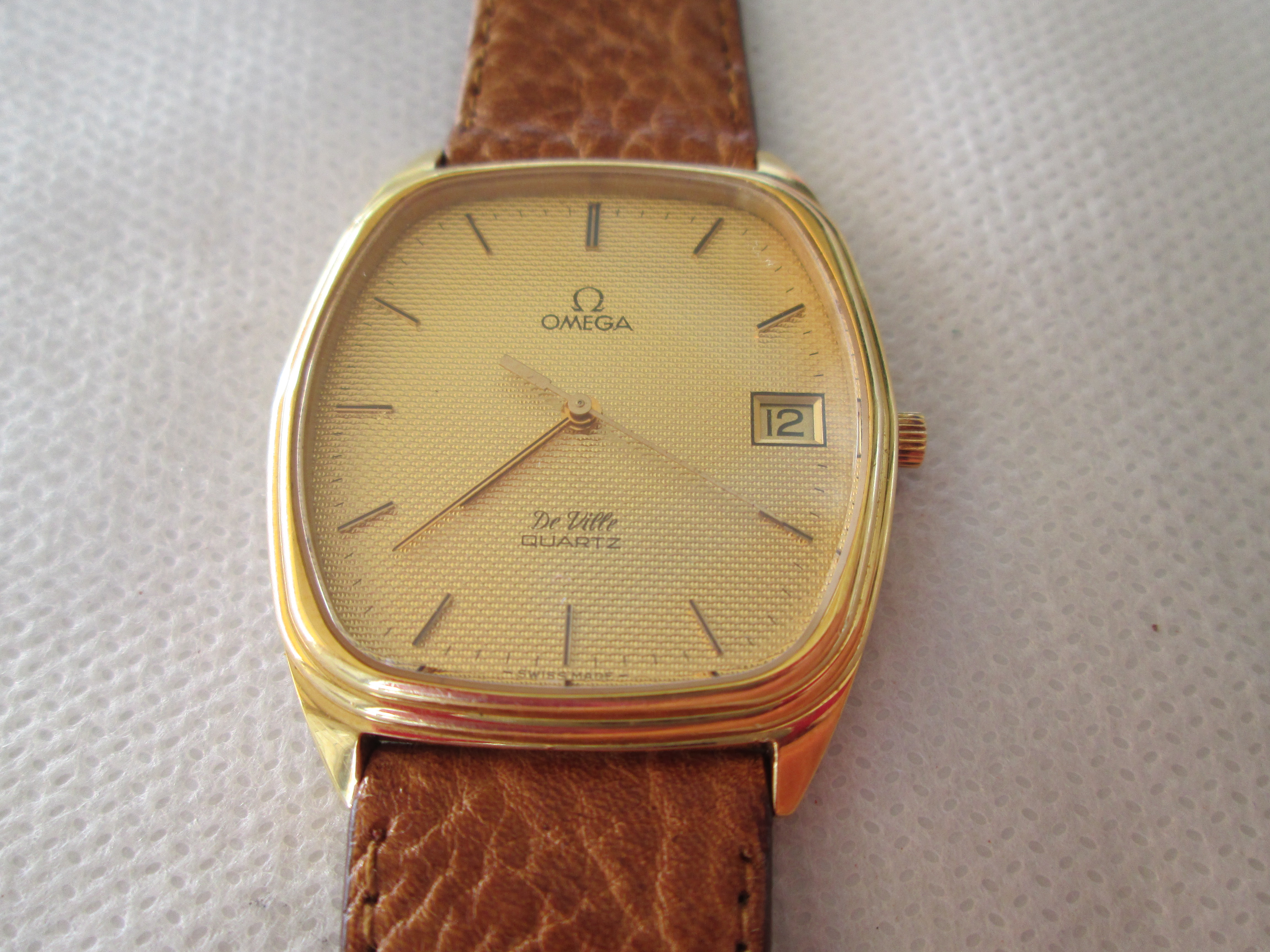 omega de ville steel and gold plated 