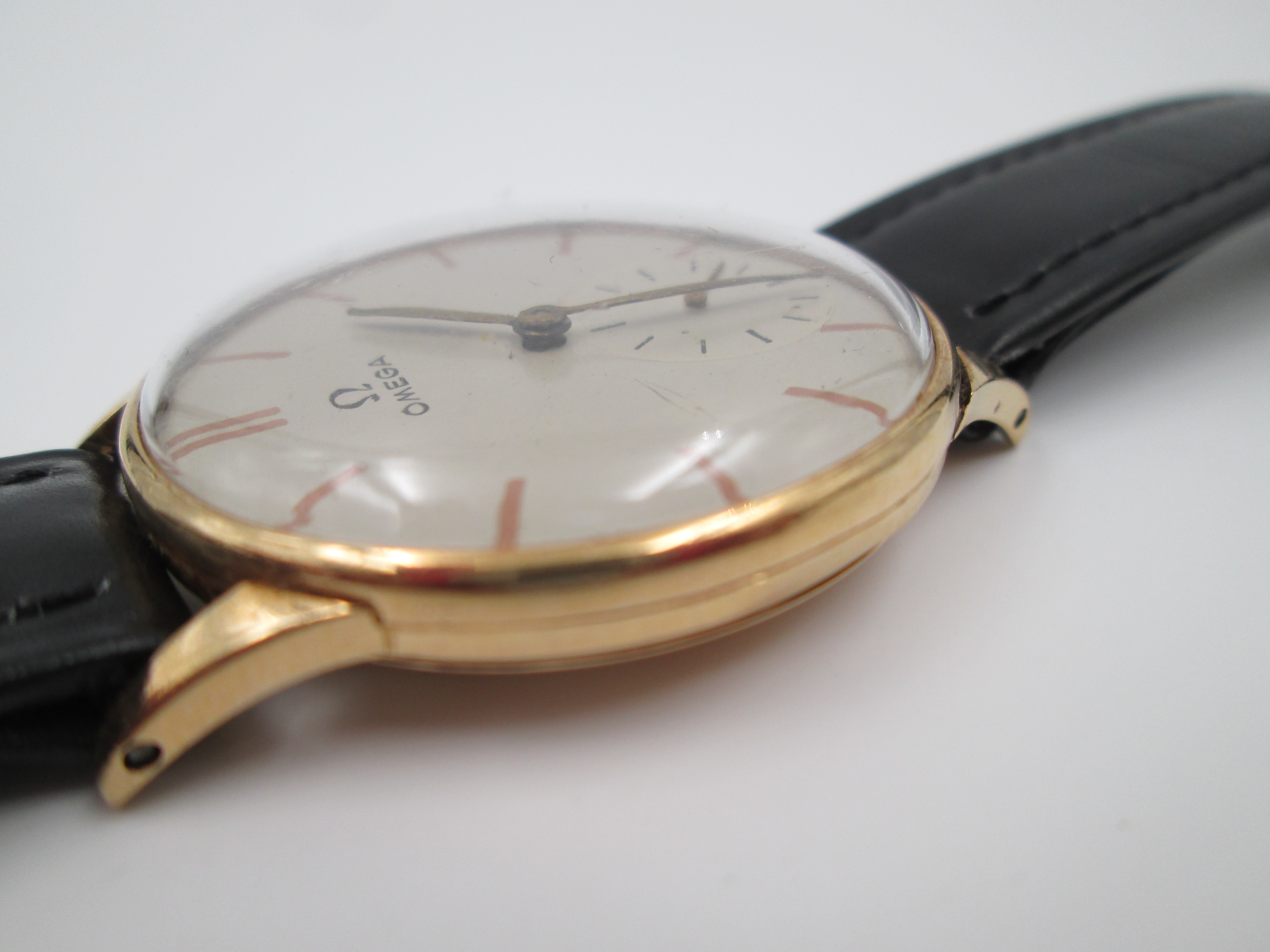 Omega Oro Amarillo 18k Cuerda Manual 1940 Correa Original El