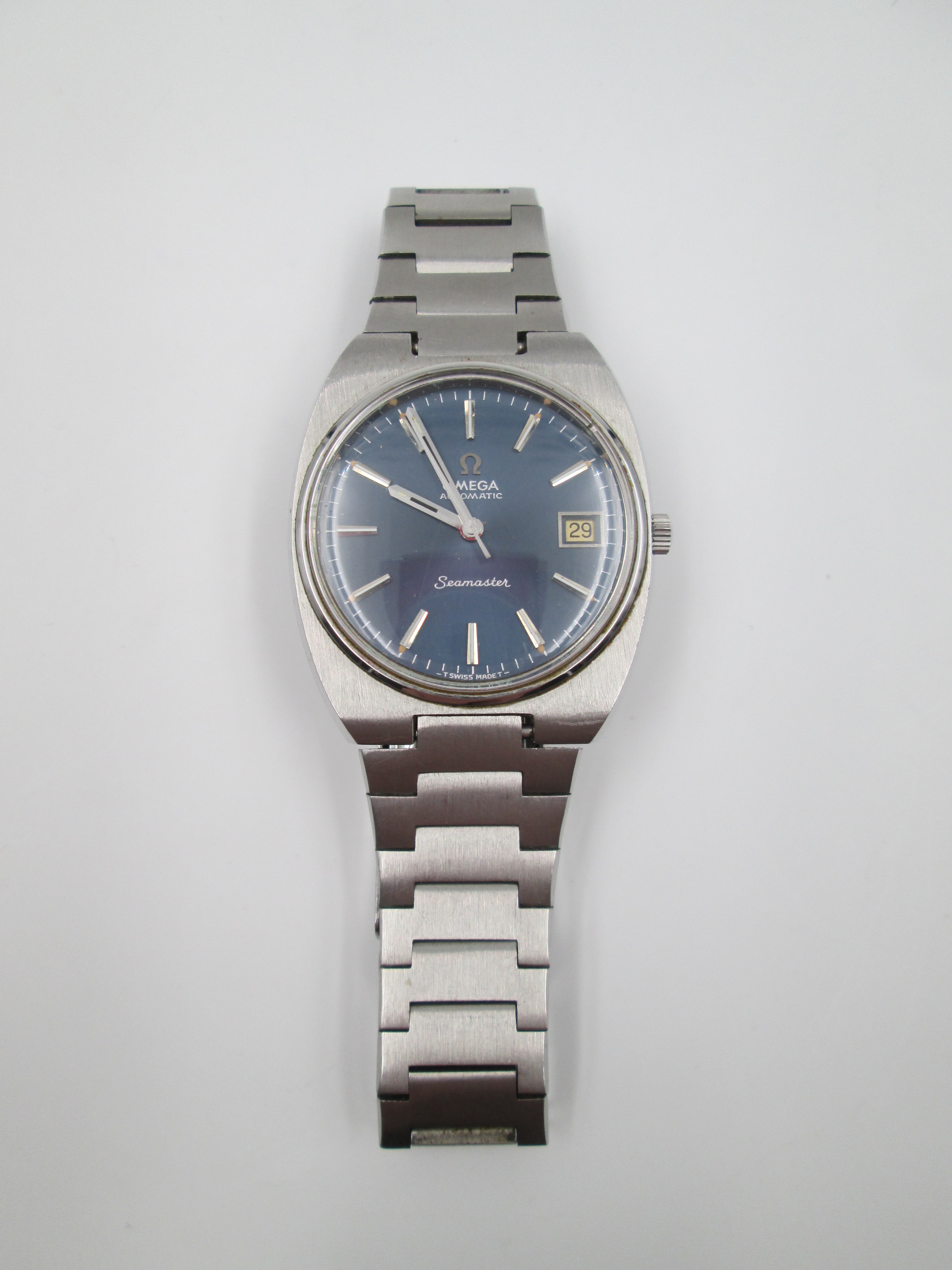 Omega Seamaster Autom tico Acero Calendario A os 70 Dial Azul