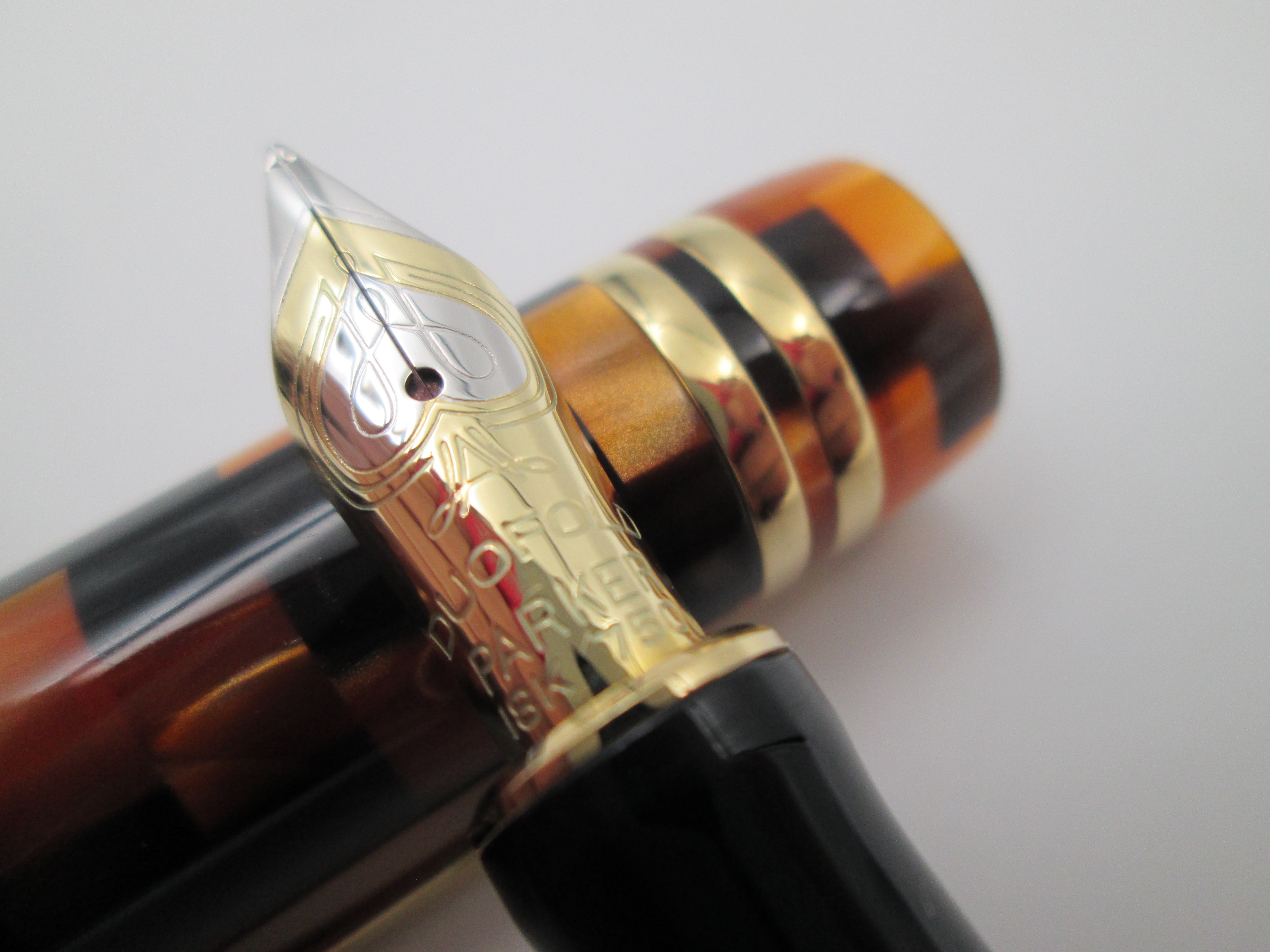 parker duofold amber check centennial mosaic resin box 2006s