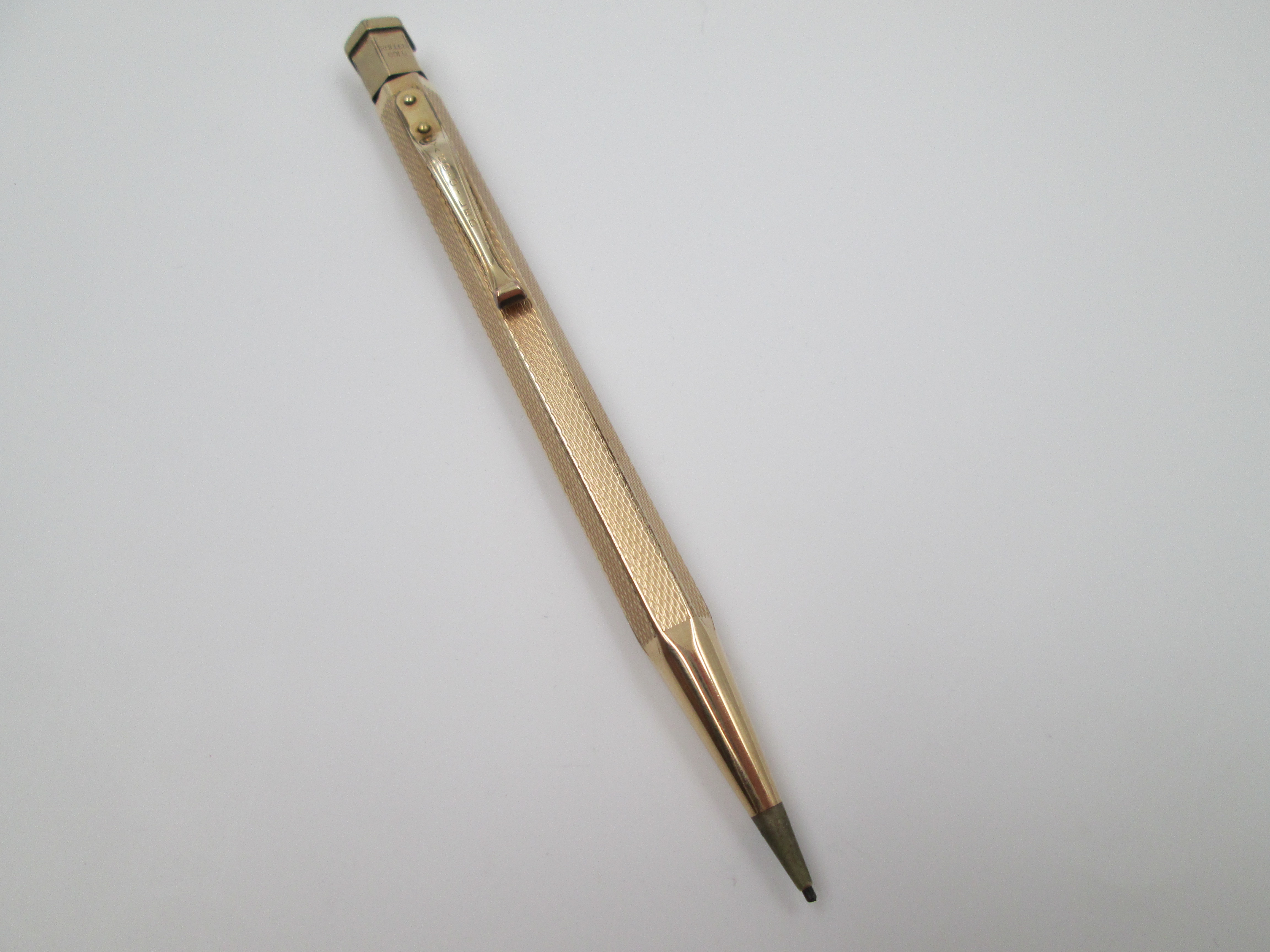 yard-o-led propelling pencil rolled gold 1930 england.