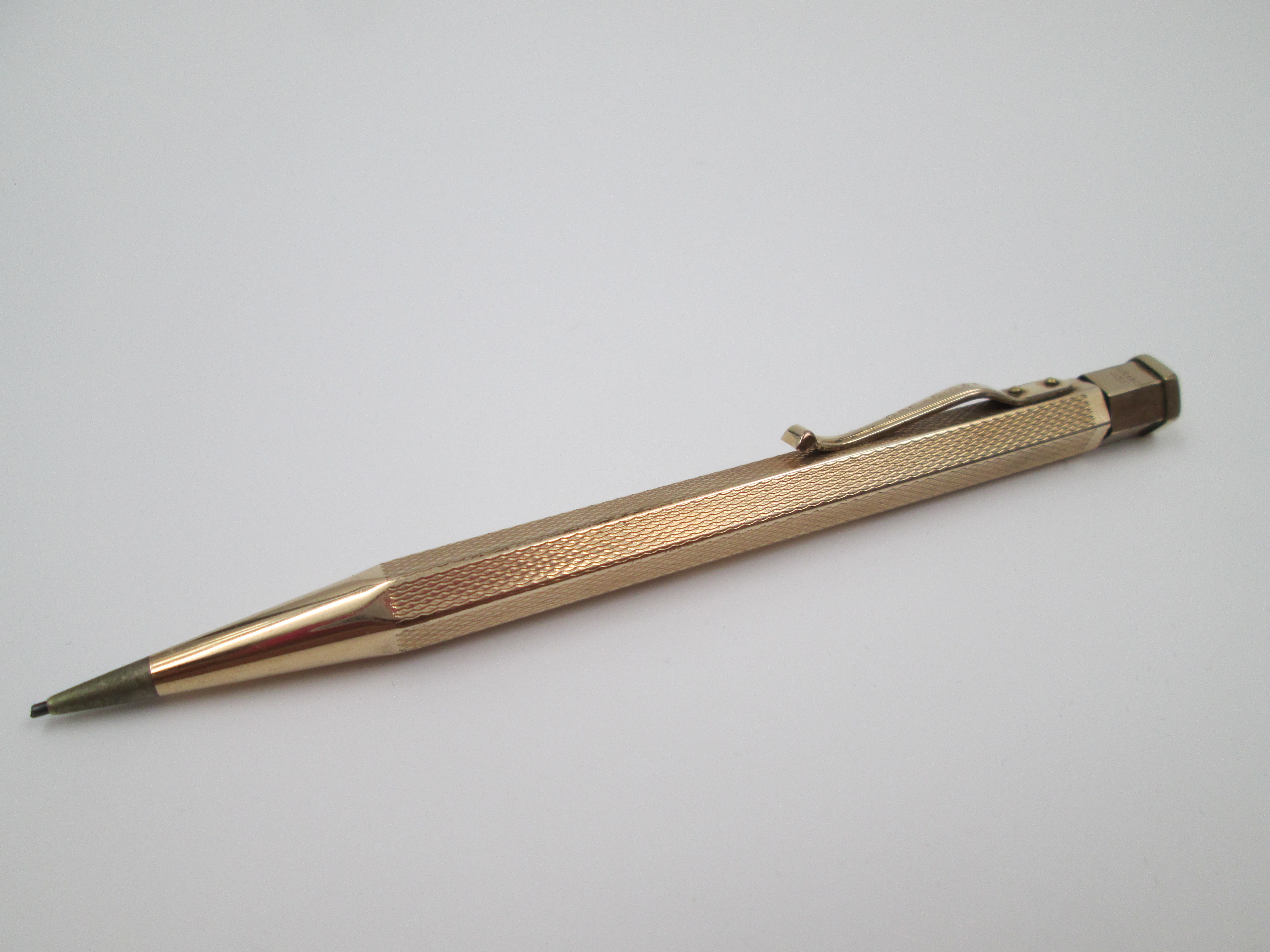 yard-o-led propelling pencil rolled gold 1930 england.