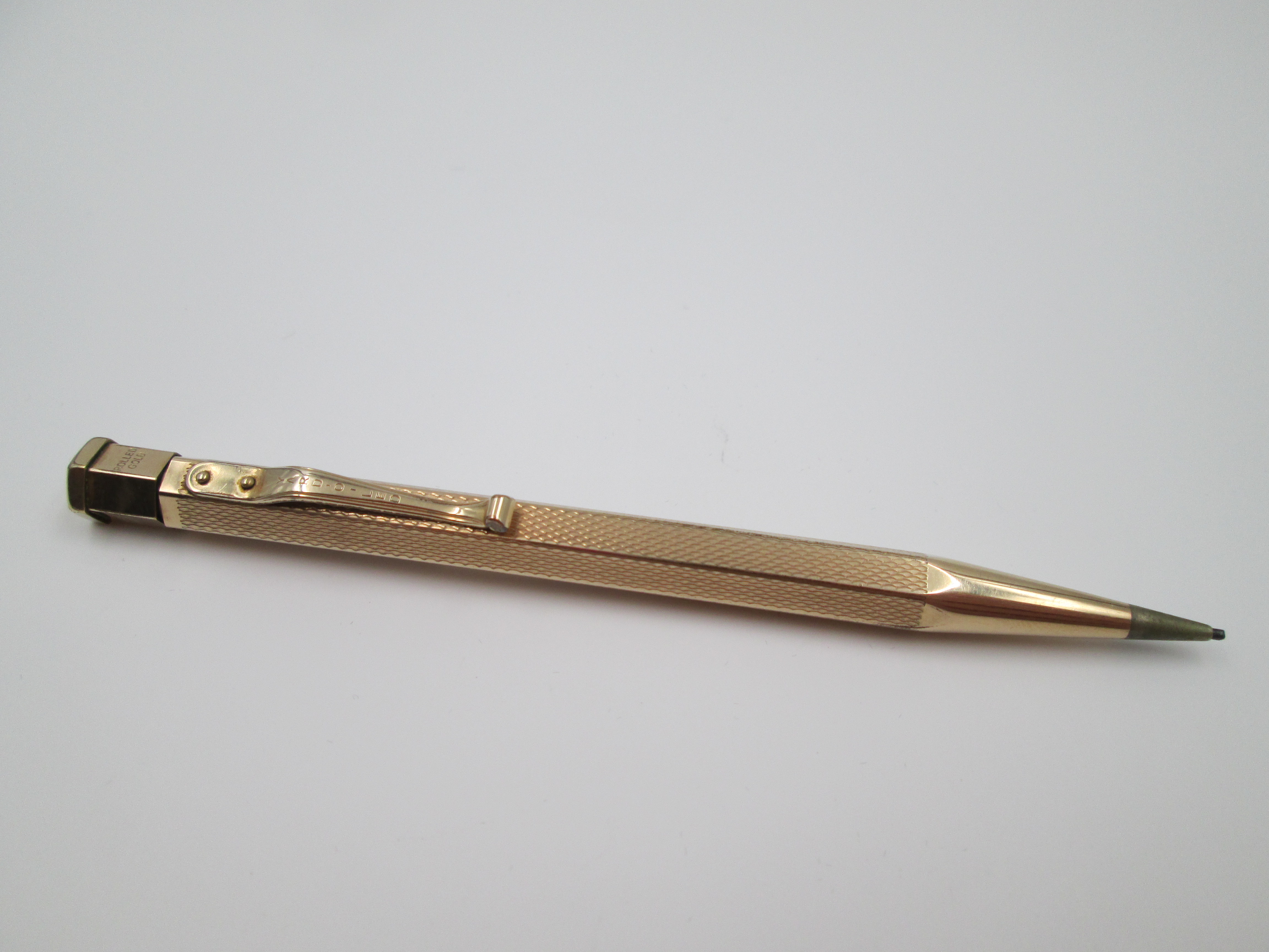 yard-o-led propelling pencil rolled gold 1930 england.