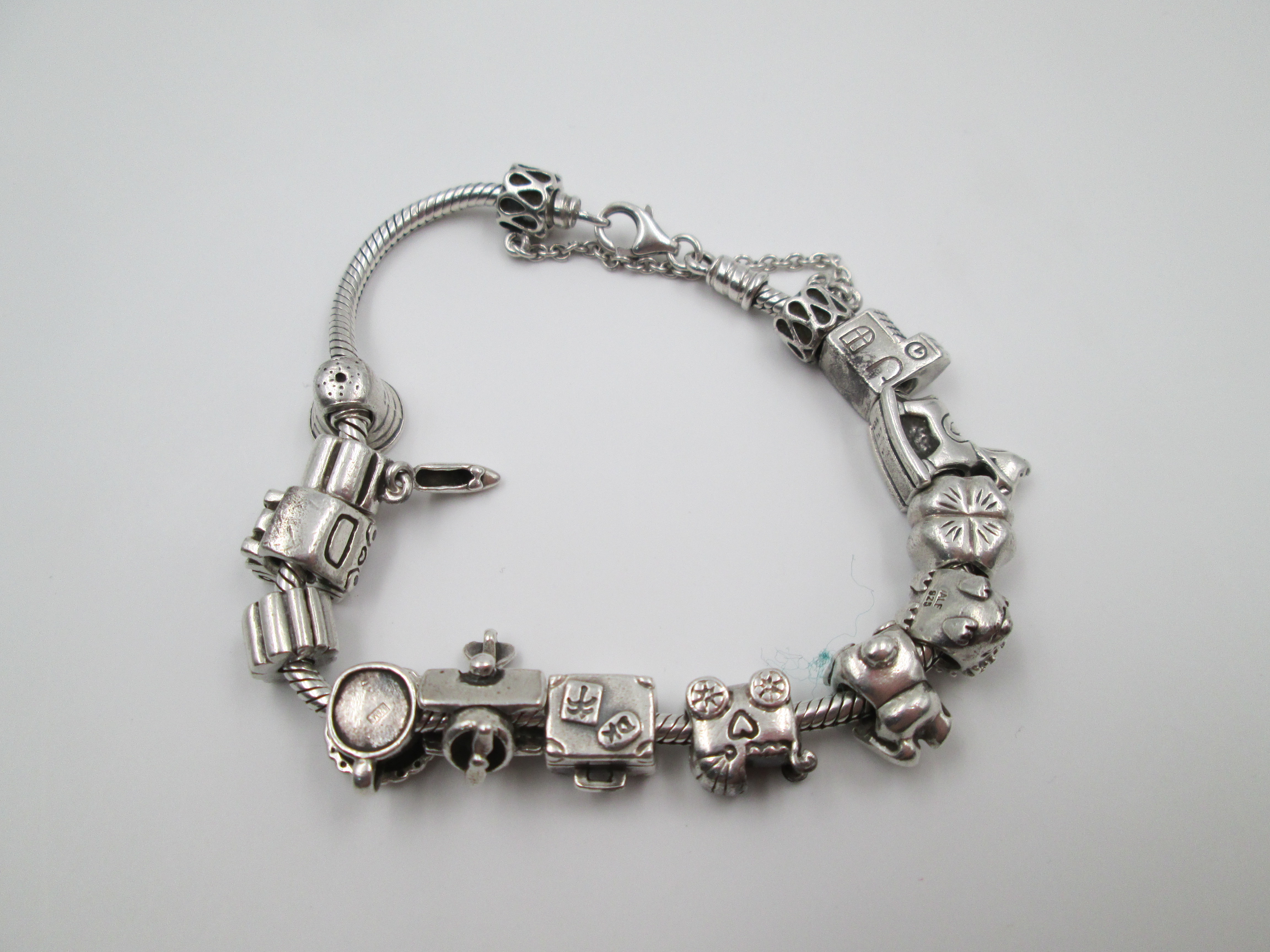 pulsera mujer colgantes plata de 925