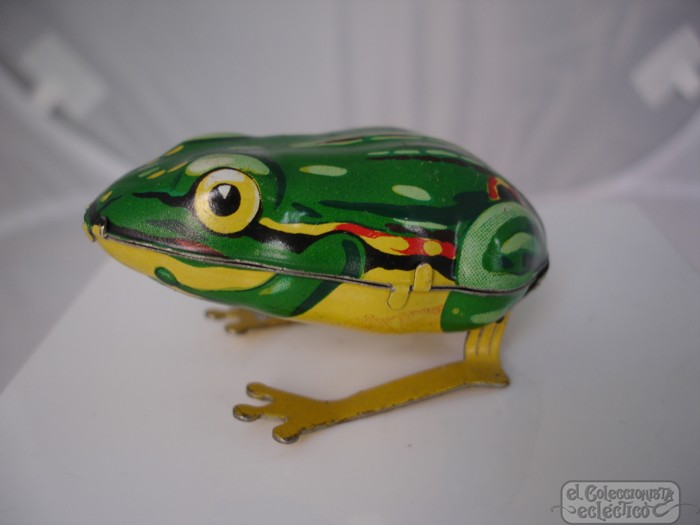Wind-up Toy Lithographed Tinplate Frog Germany 1950 | El