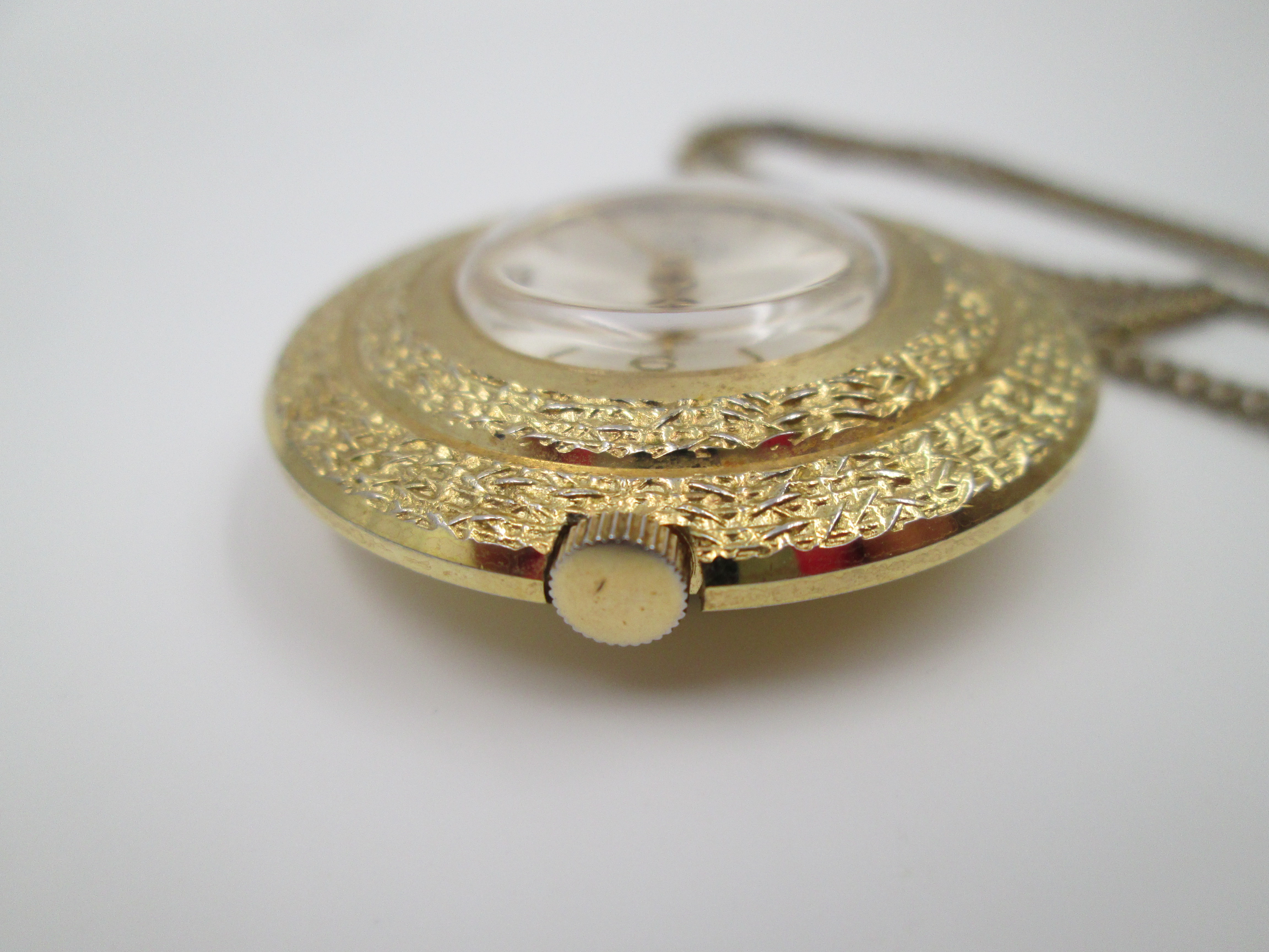 Buler Pendant Watch Gold Plated Archer Enamel Manual Wind El Coleccionista Eclectico