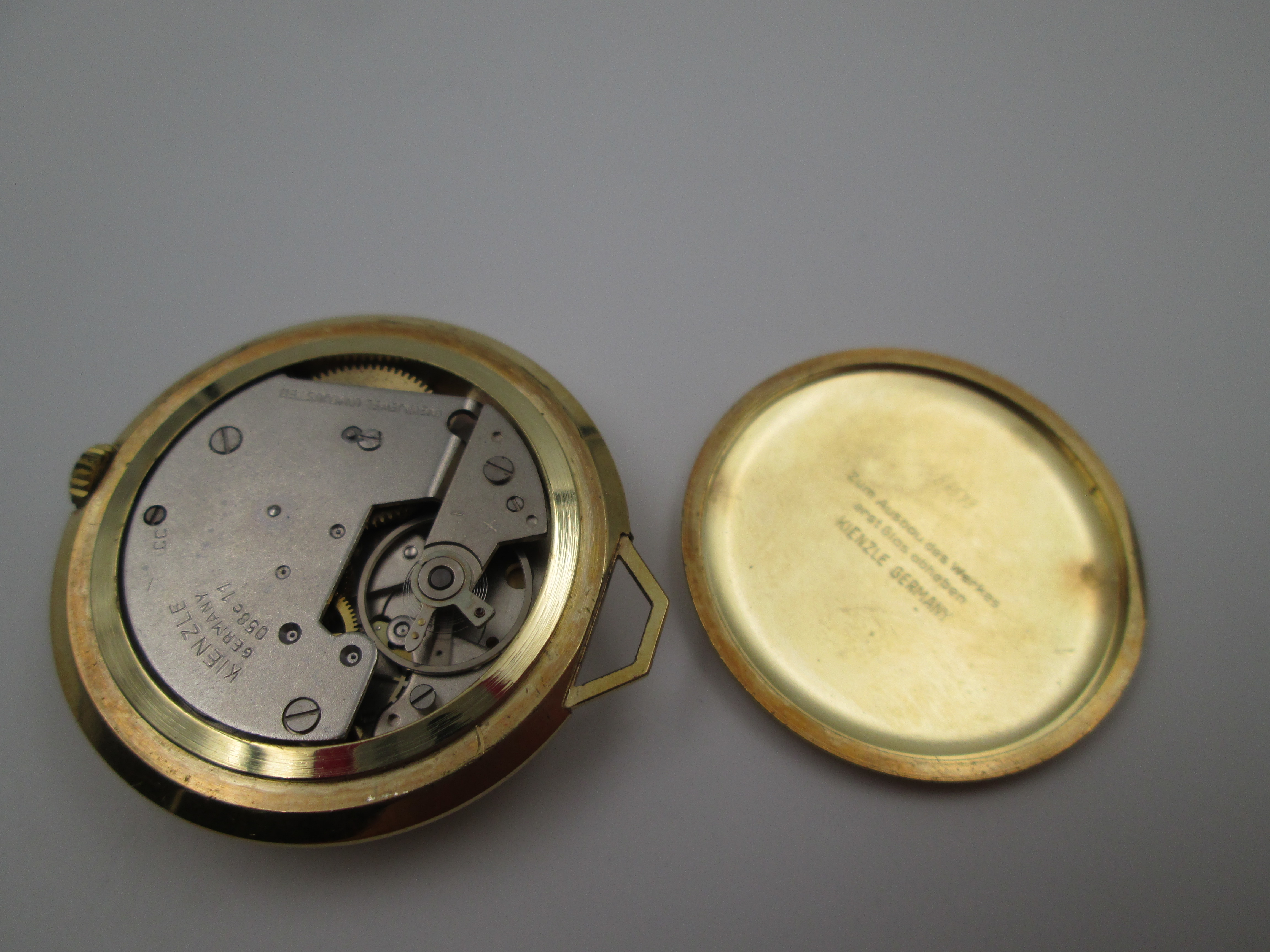 Kienzle Markant Pendant Watch Gold Plated Manual Wind | El
