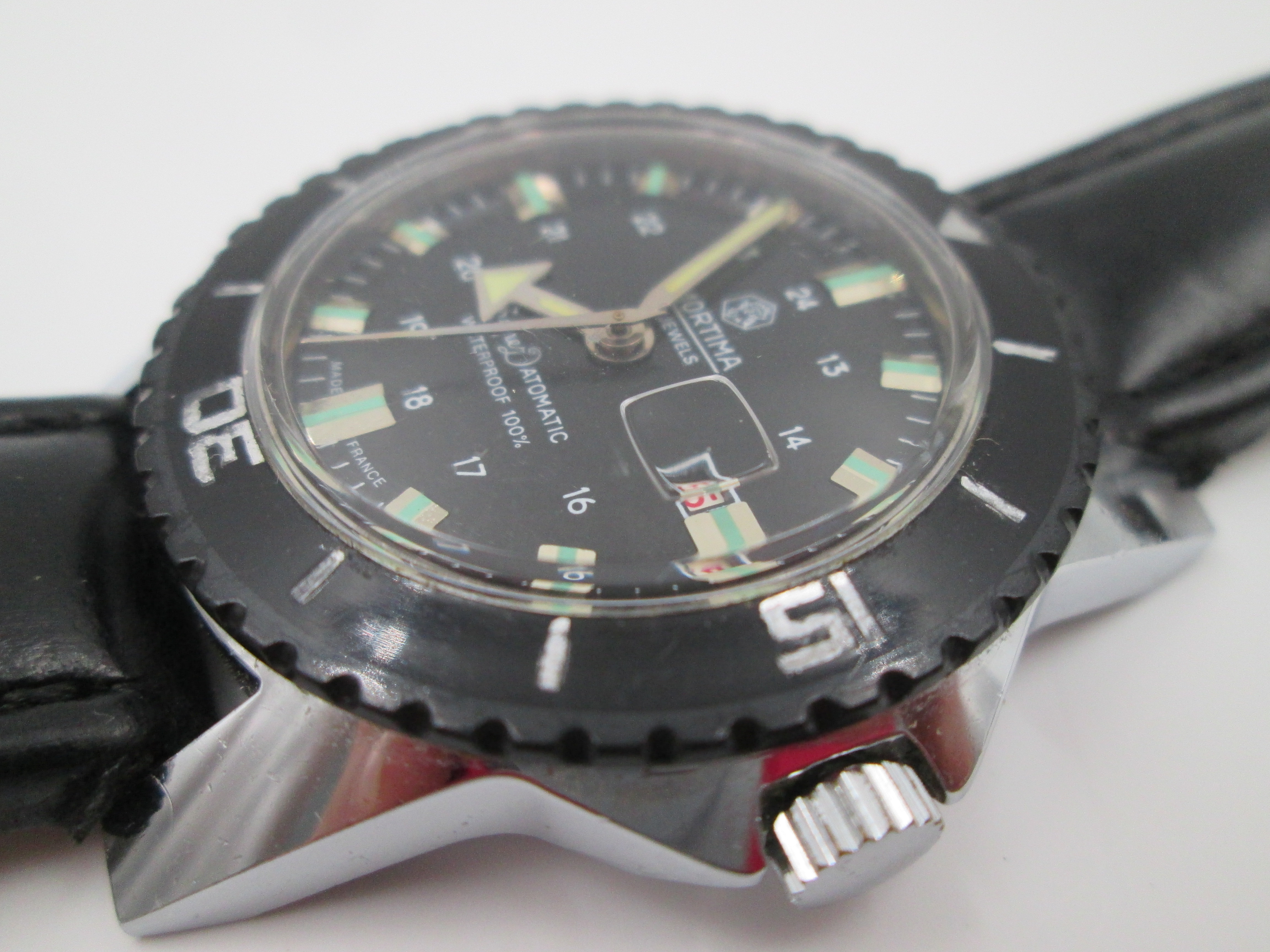 Mortima Super Datomatic 6 Atm Dive Watch Calendar 1960s El Coleccionista Eclectico