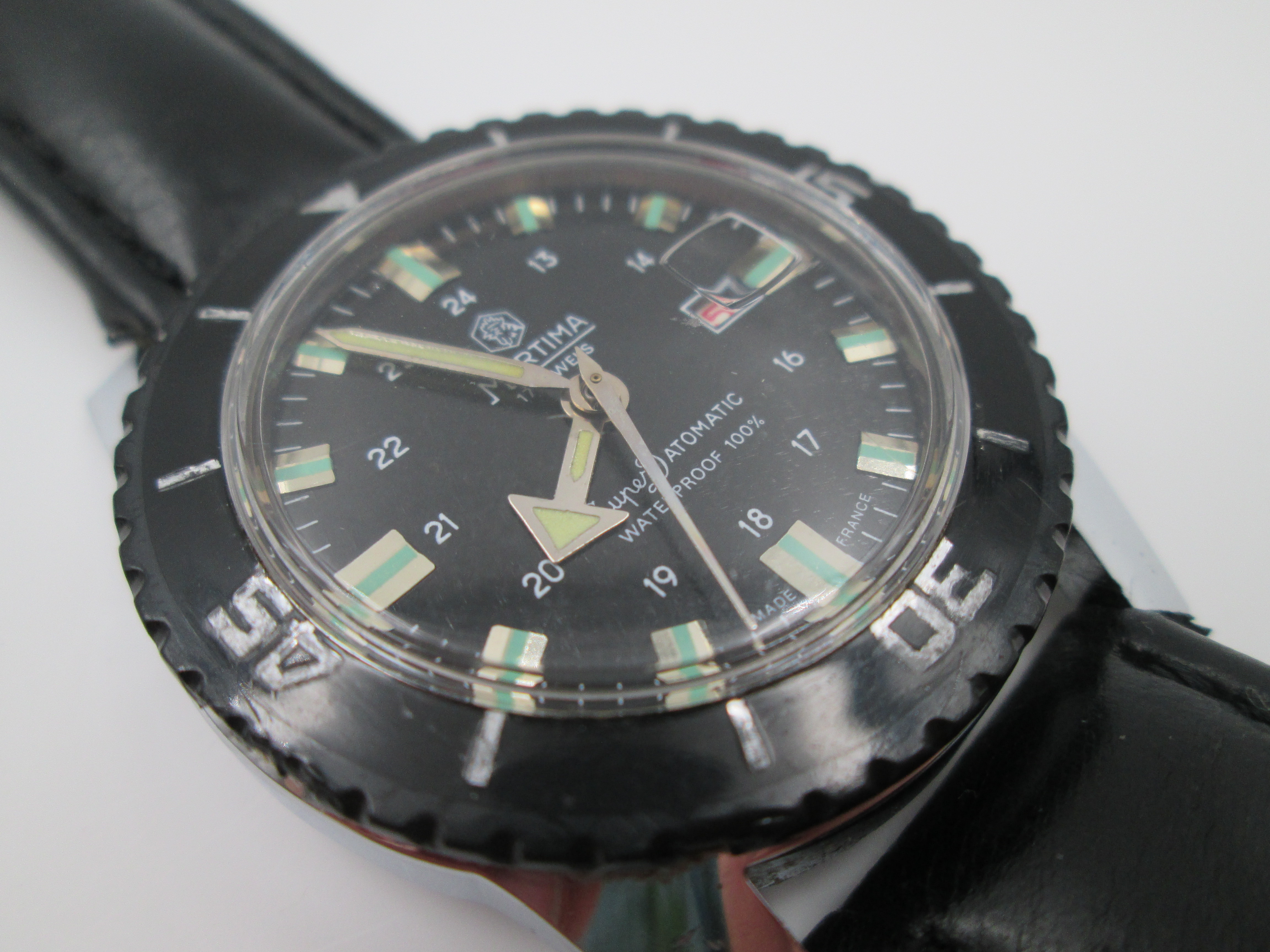 Mortima Super Datomatic 6 Atm Dive Watch Calendar 1960s El