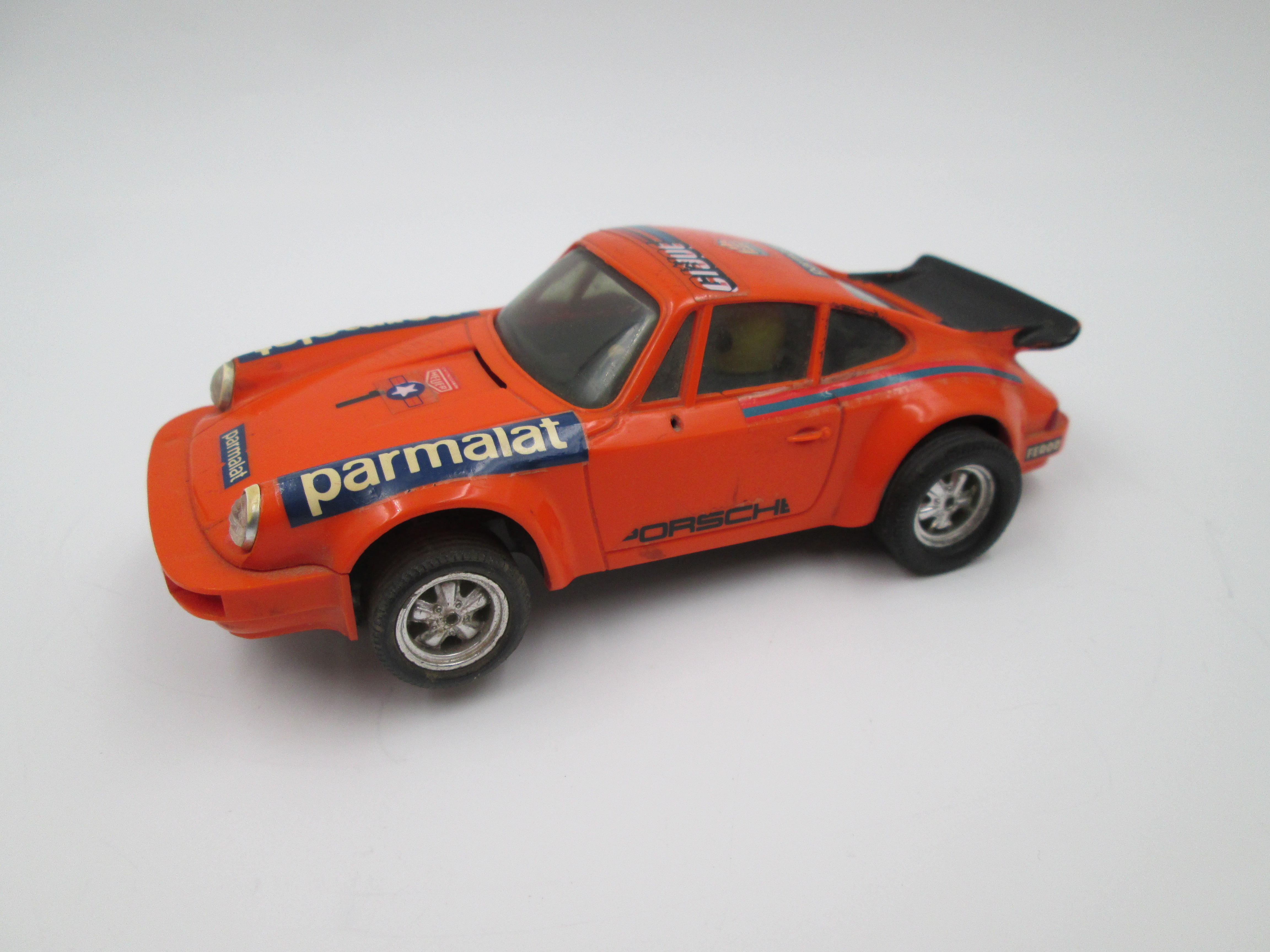 scalextric slot car porsche carrera rs exin 1980s orange