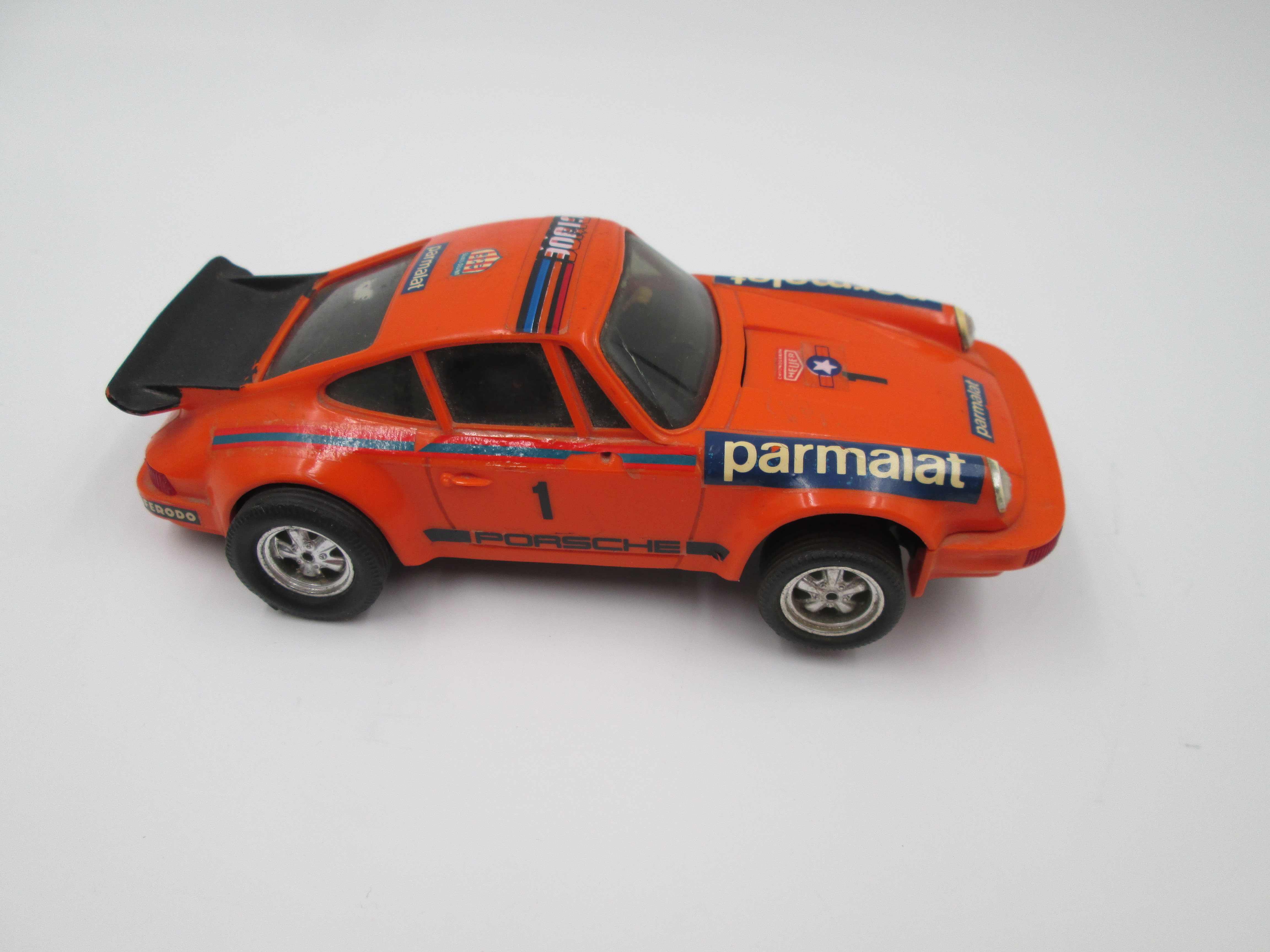 scalextric slot car porsche carrera rs exin 1980s orange